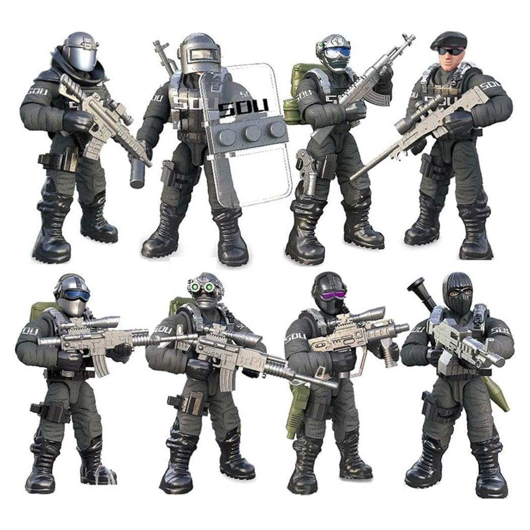 Set de Bloques de Construcción Policía 8 Piezas GUANGDONG K8832-5