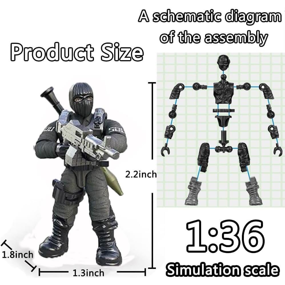 Set de Bloques de Construcción Policía 8 Piezas GUANGDONG K8832-5