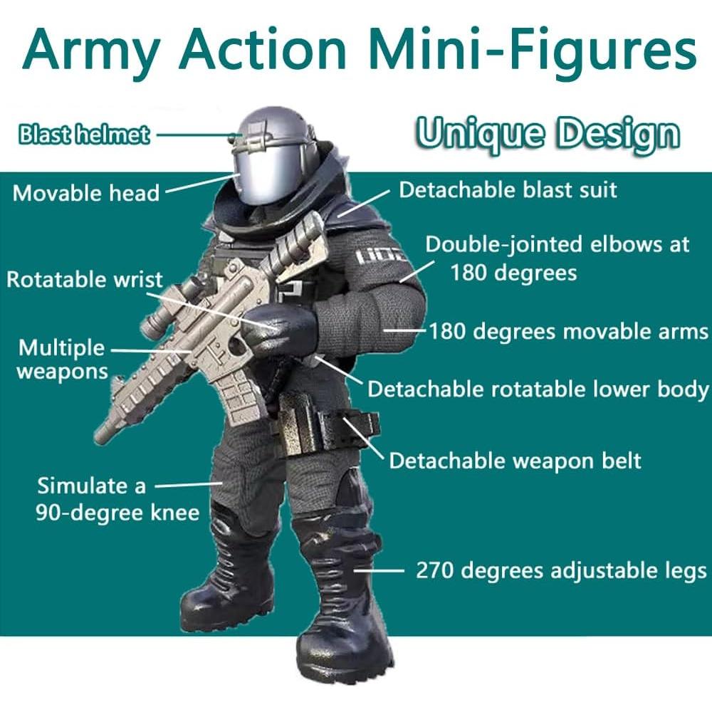 Set de Bloques de Construcción Policía 8 Piezas GUANGDONG K8832-5