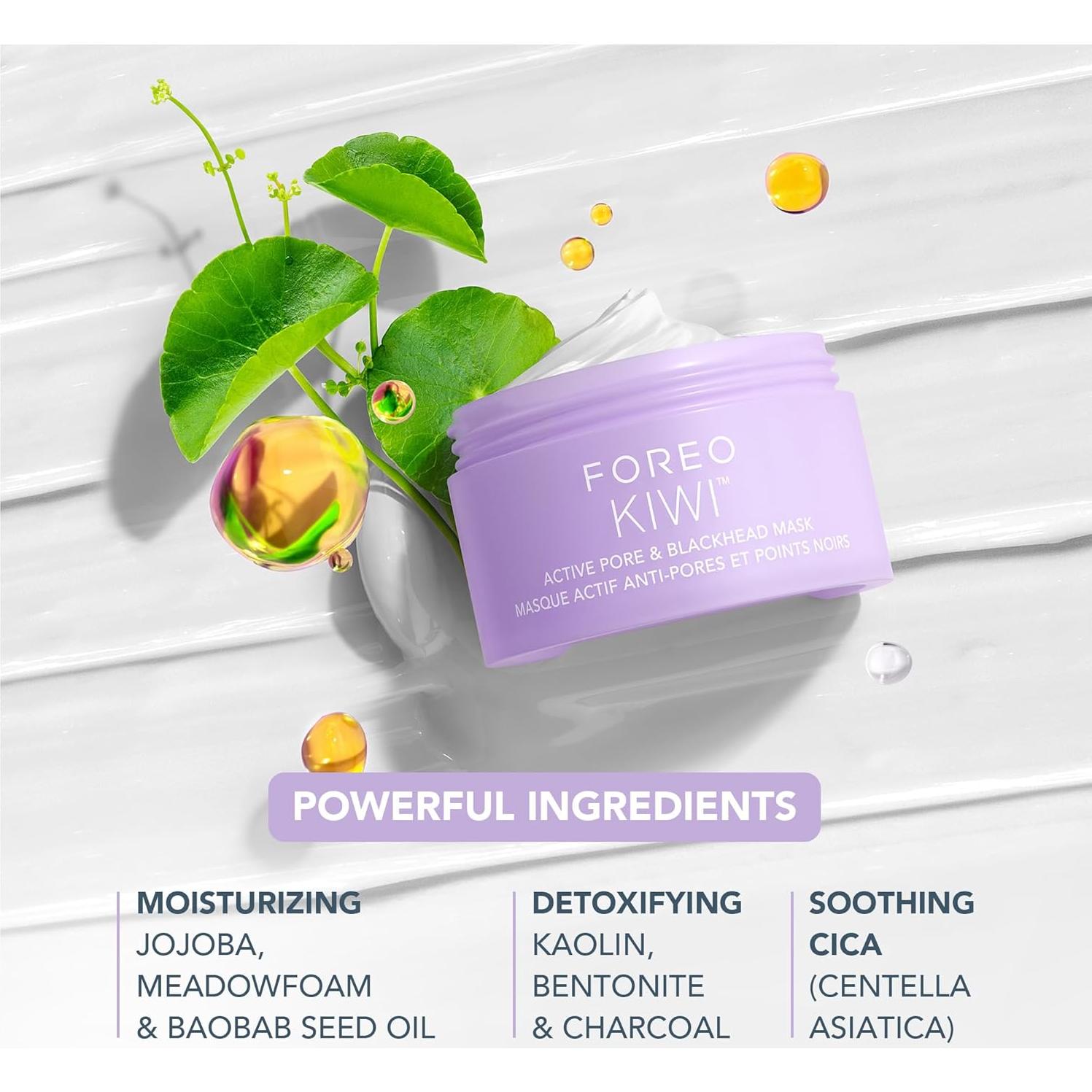 Máscara Facial Purificante FOREO KIWI 99 g - Removedor de Puntos Negros y Poros