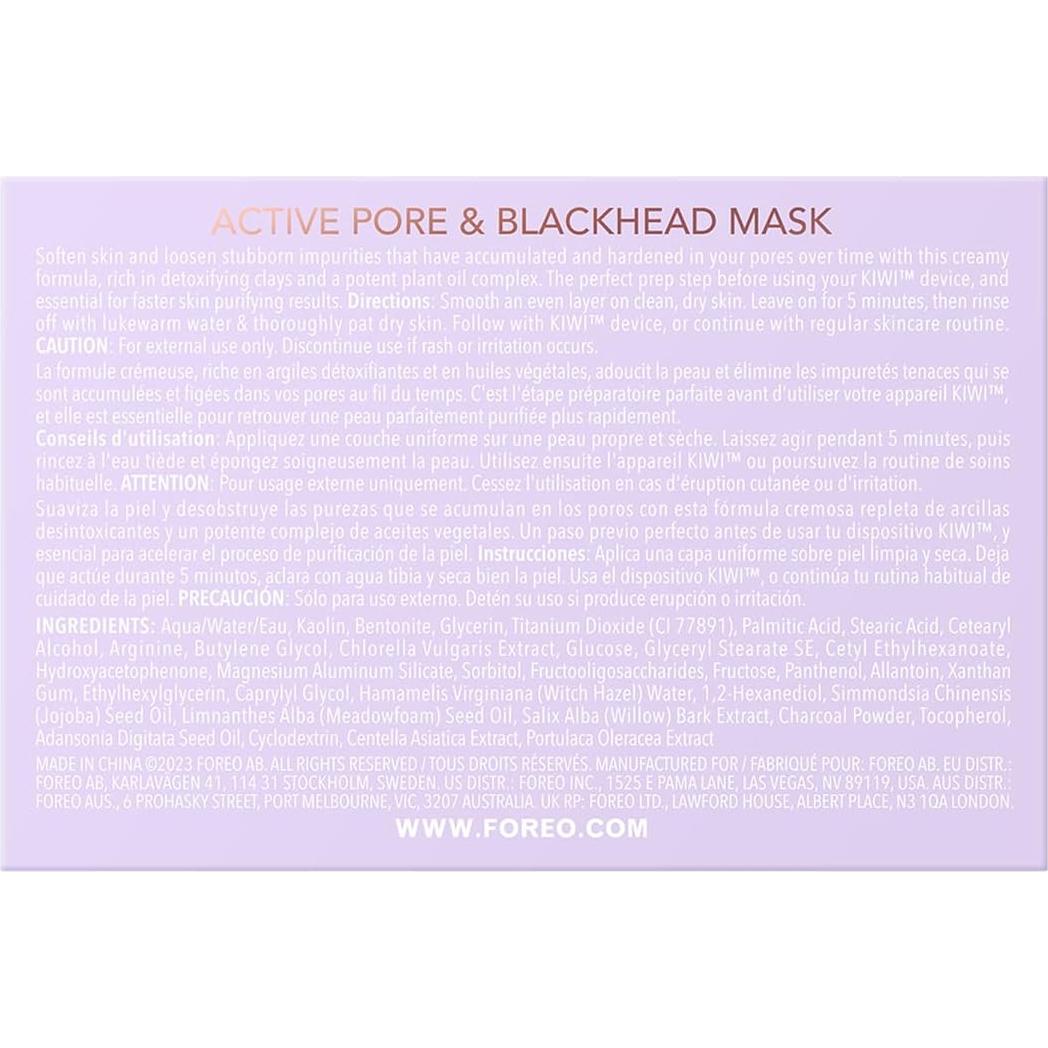 Máscara Facial Purificante FOREO KIWI 99 g - Removedor de Puntos Negros y Poros