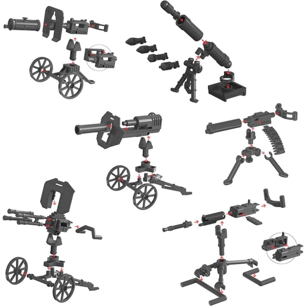 Figuras Mini Policías SHANTOU 12 Figuras y 90 Accesorios