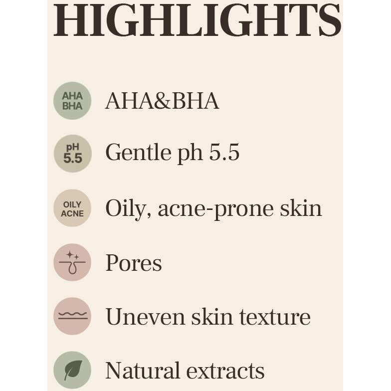 Gel Limpiador AHA BHA Village 11 Factory 100 ml pH 5.5