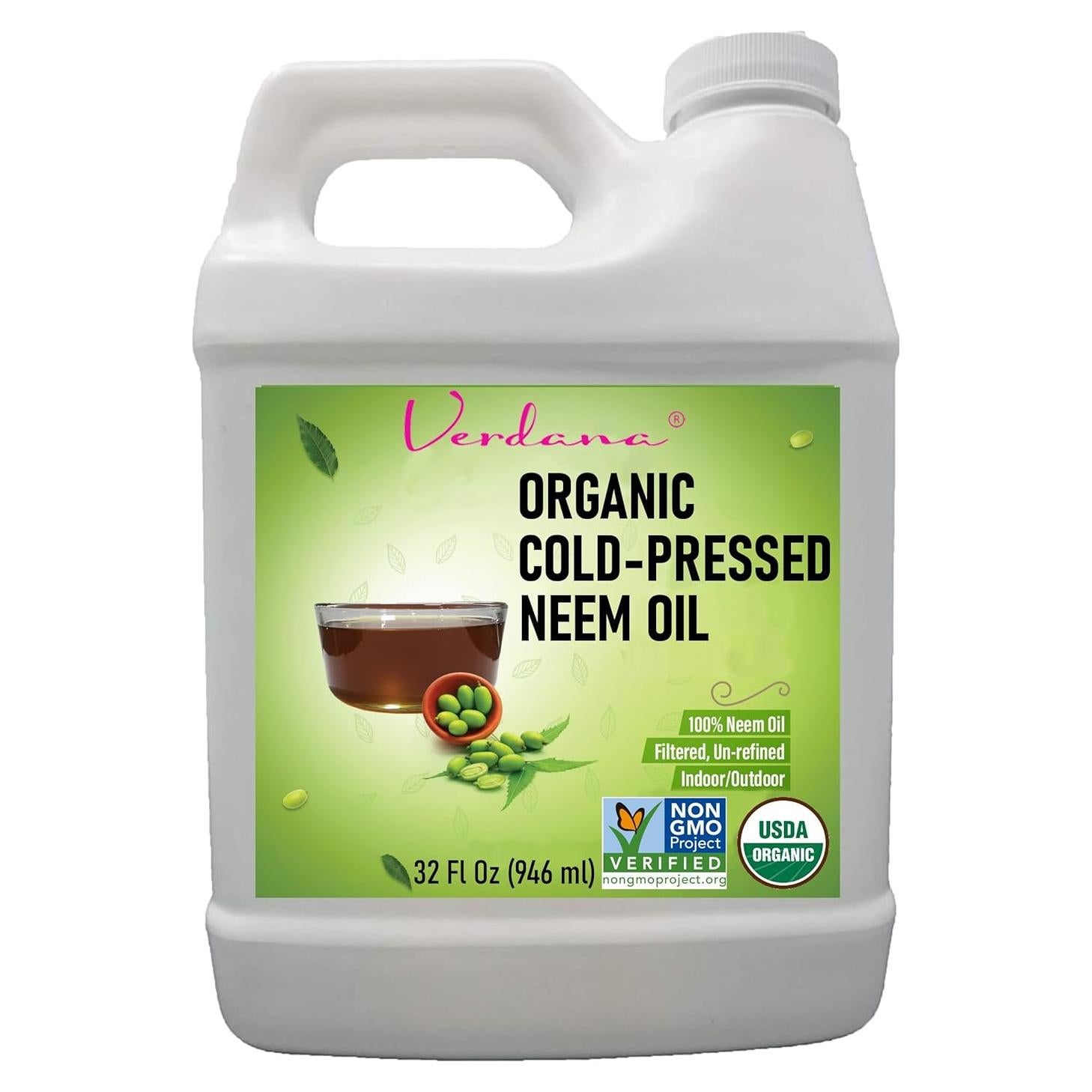 Aceite de Neem Puro Verdana 32 oz - Orgánico, Sin Aditivos