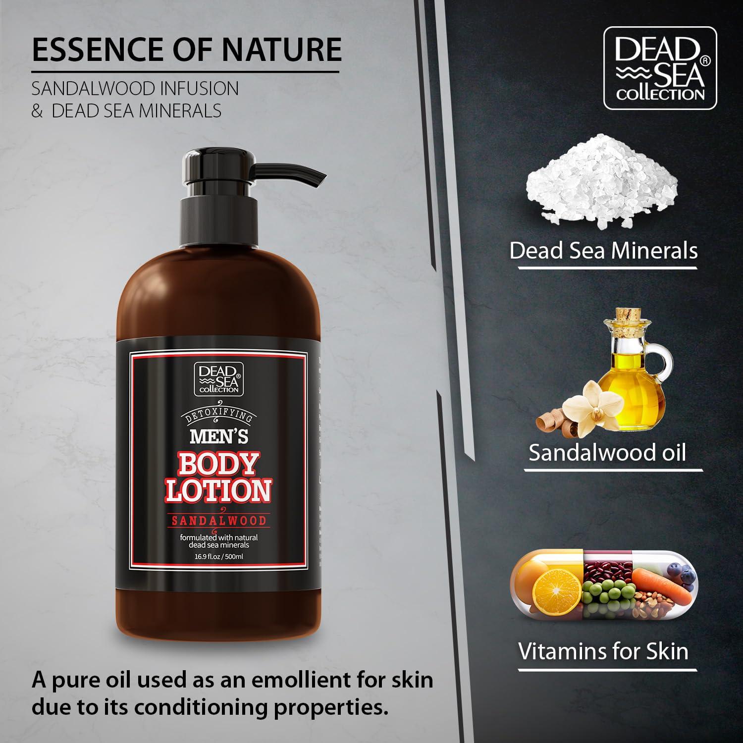 Loción Corporal Hidratante para Hombres Sándalo 500 ml - Mar Muerto