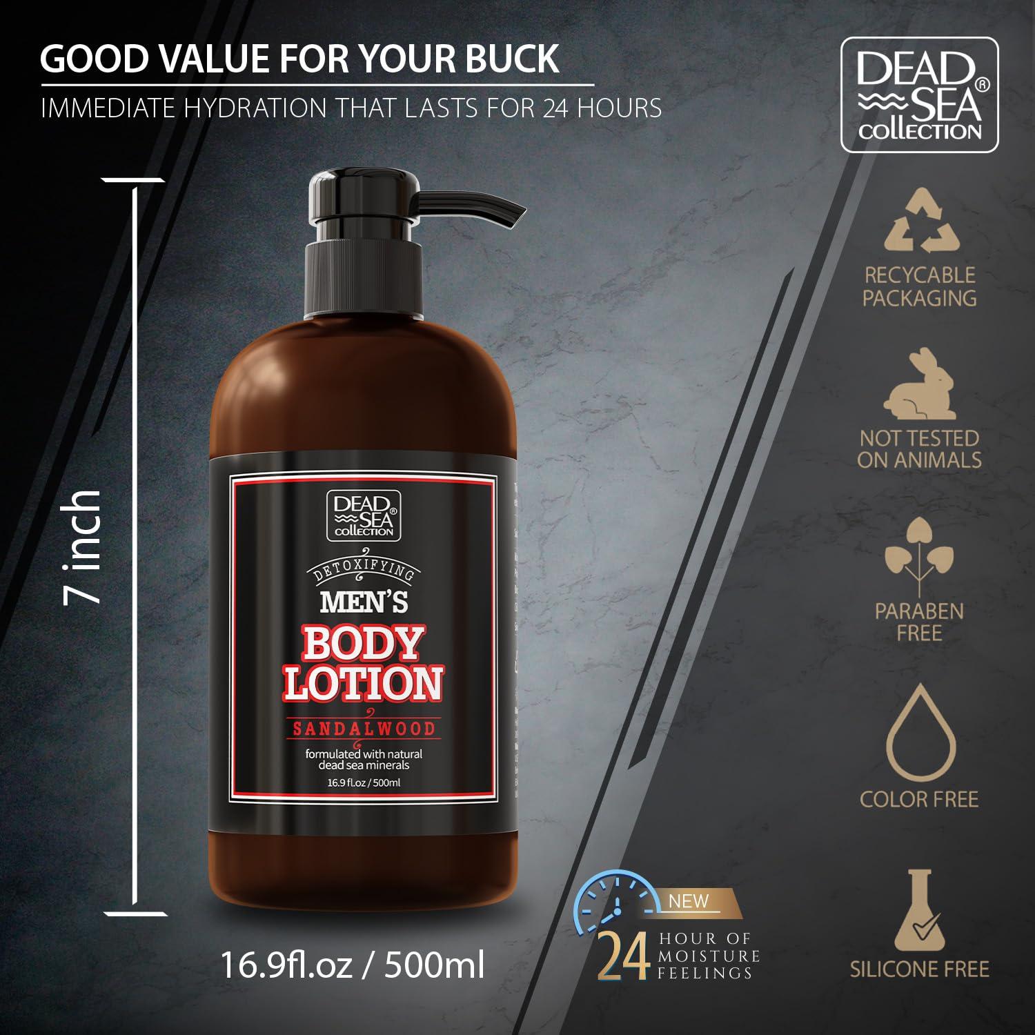 Loción Corporal Hidratante para Hombres Sándalo 500 ml - Mar Muerto