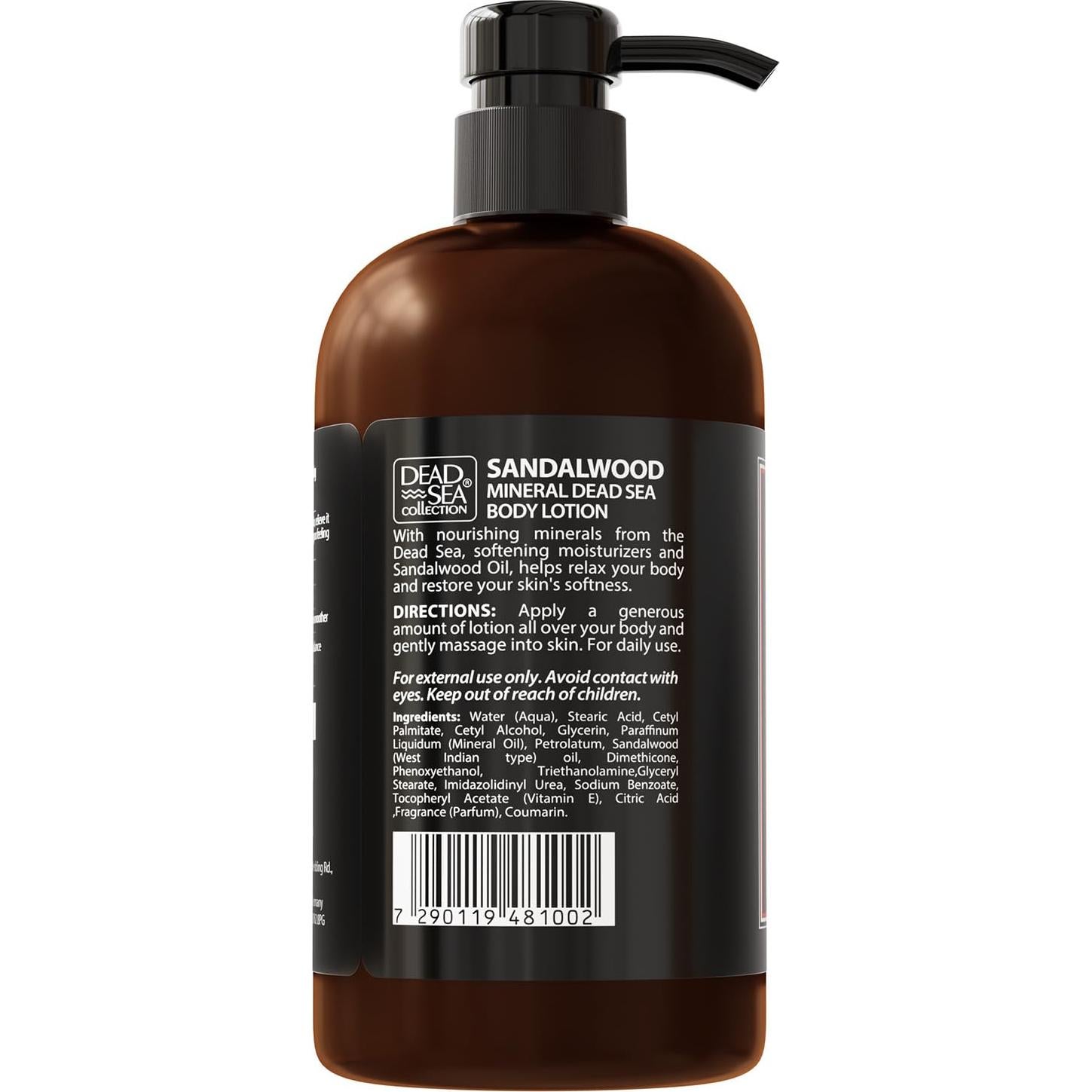 Loción Corporal Hidratante para Hombres Sándalo 500 ml - Mar Muerto