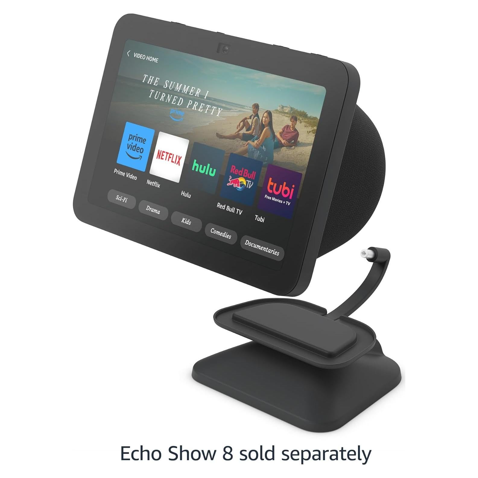 Echo Show 8 (3rd Gen) Adjustable Stand with USB-C Charging Port | Charcoal