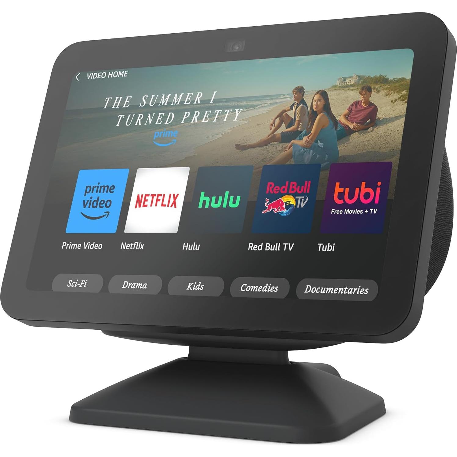 Echo Show 8 (3rd Gen) Adjustable Stand with USB-C Charging Port | Charcoal