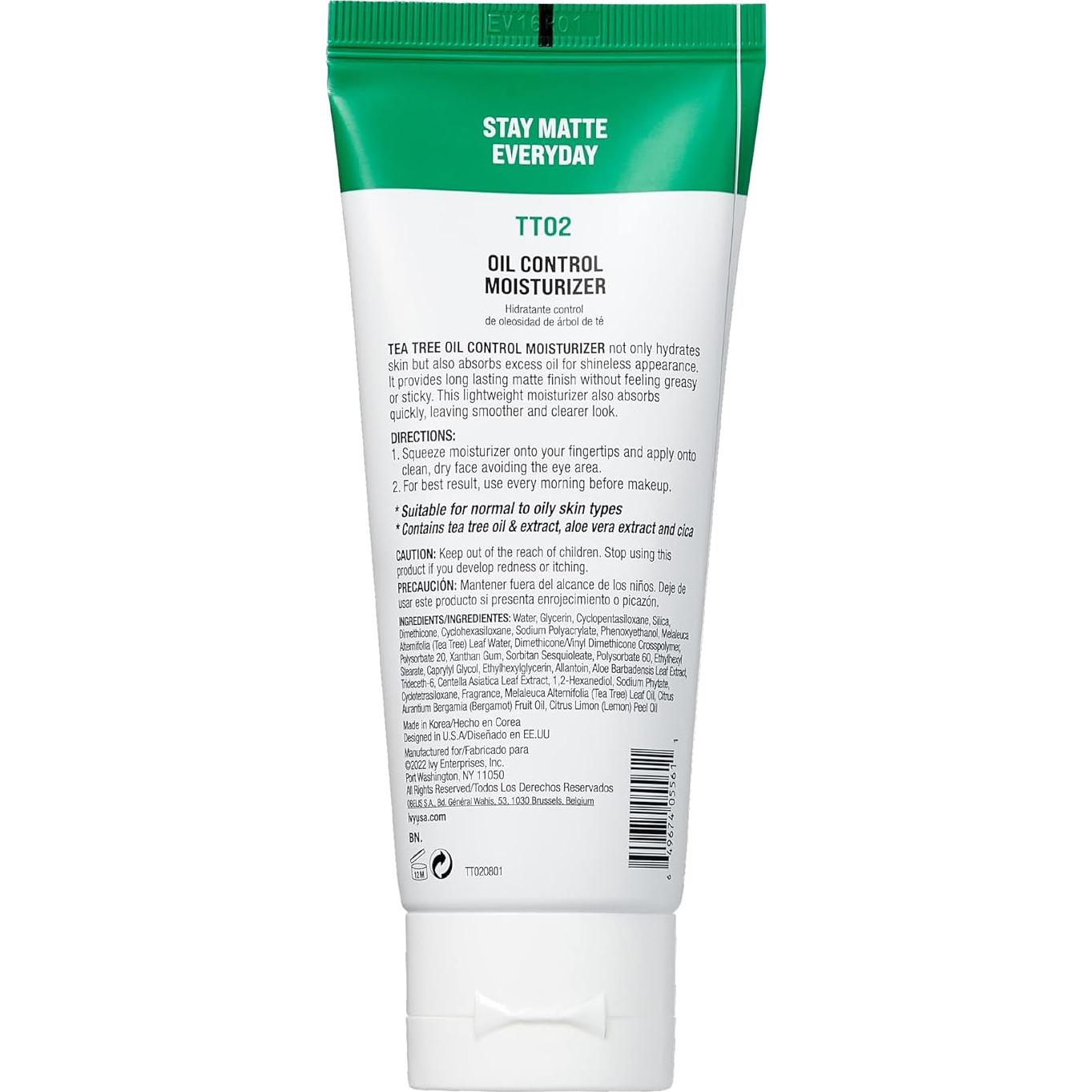 Hidratante Facial Kiss New York 100 ml Cica Aloe Vera Antibrillo