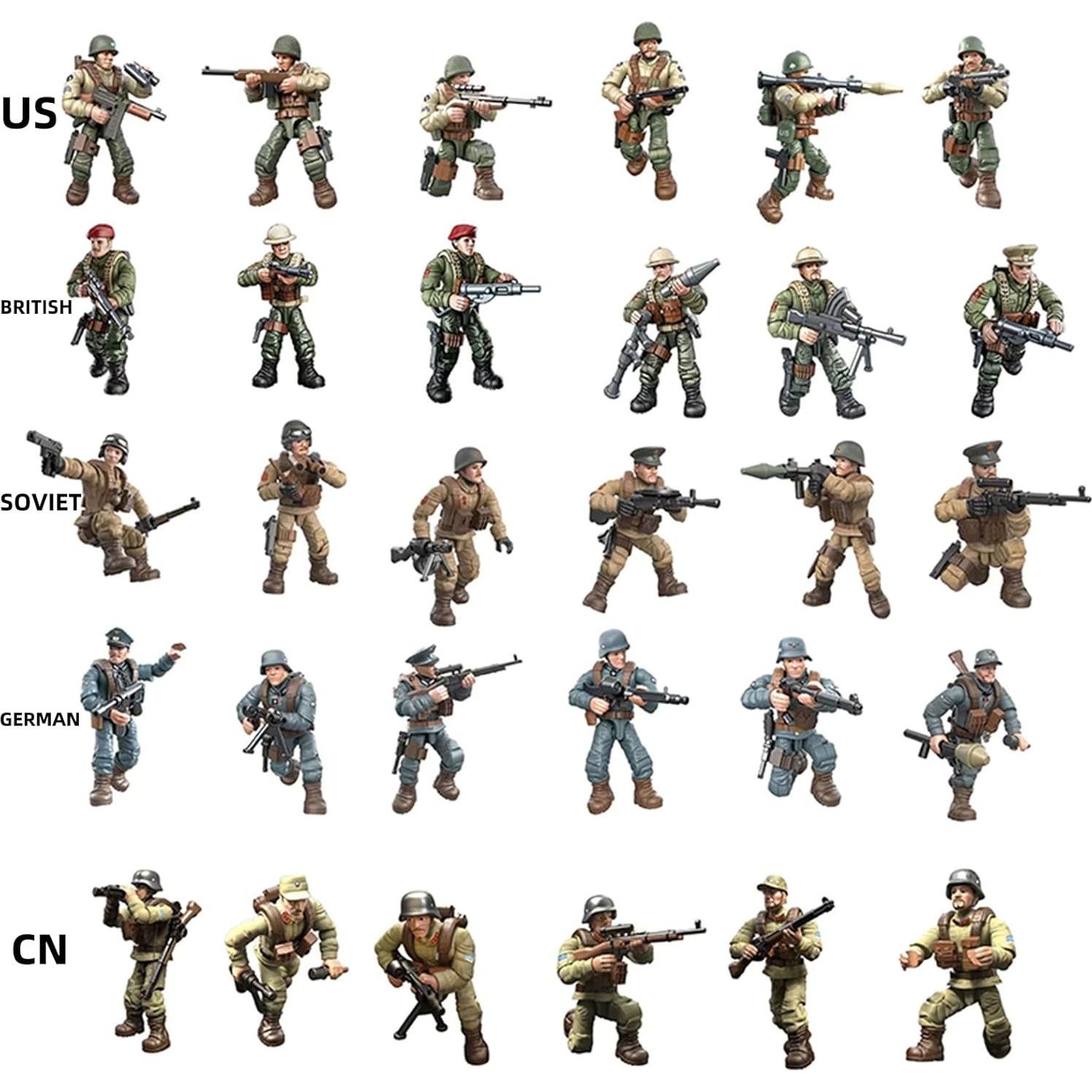 Set 6 Figuras de Soldados de Acción MEIEST con Accesorios