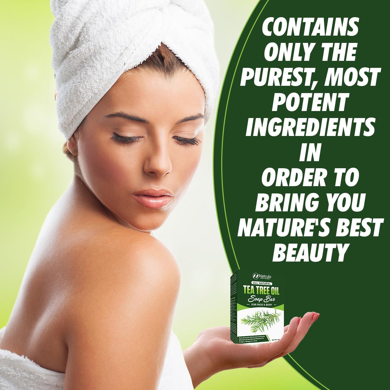 Jabón Antifúngico Natural Natrulo 113g - Aceite de Árbol de Té