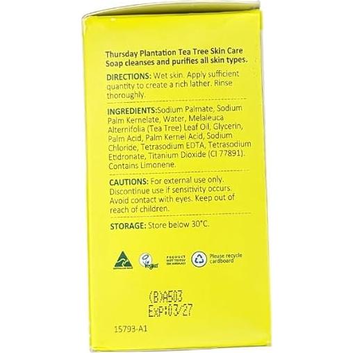 Jabón de Árbol de Té Thursday Plantation 113 g - Natural
