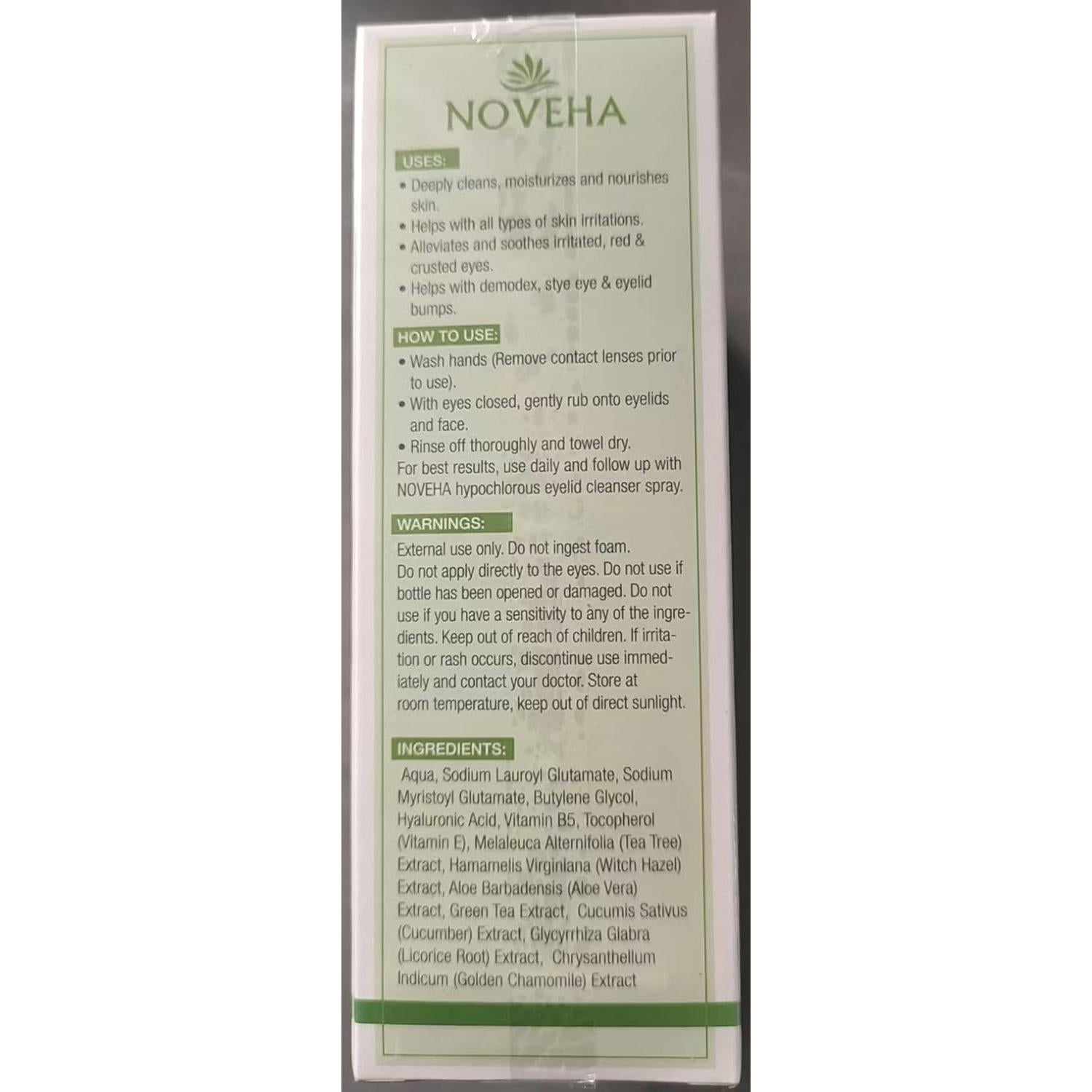 Limpiador Espumoso NOVEHA de Árbol de Té 95.5g - Cuidado Ocular