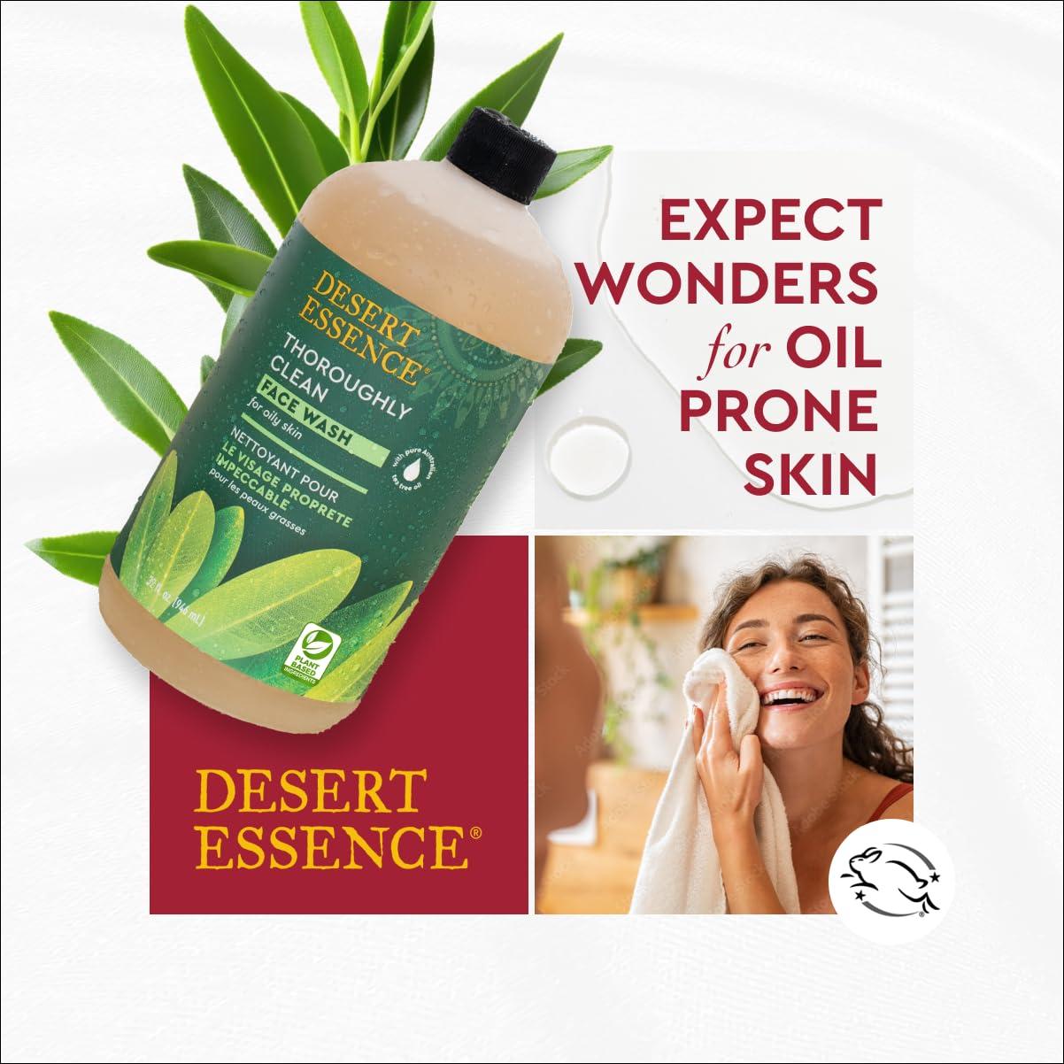 Limpiador Facial Orgánico Desert Essence 946ml Piel Grasa Sensible