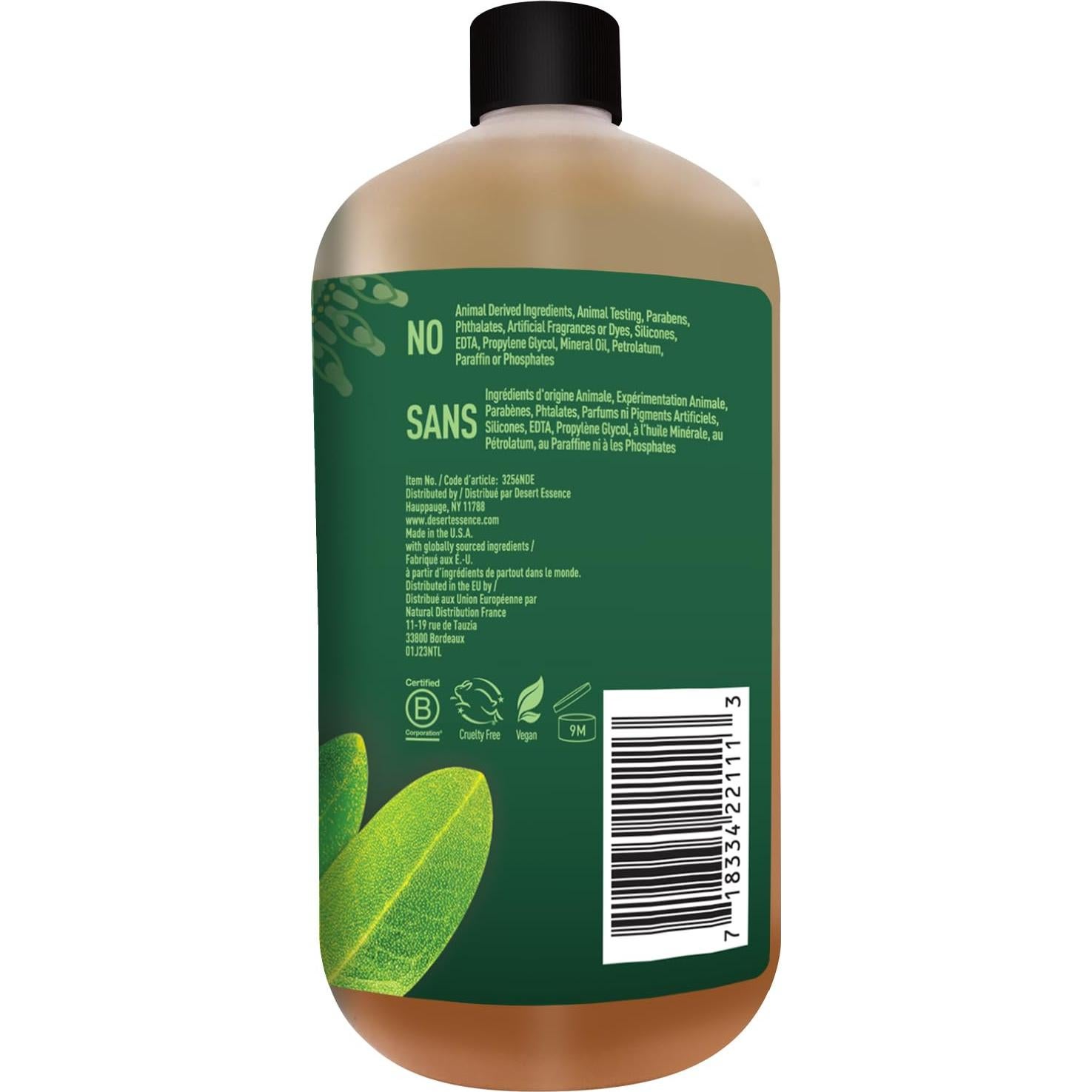 Limpiador Facial Orgánico Desert Essence 946ml Piel Grasa Sensible