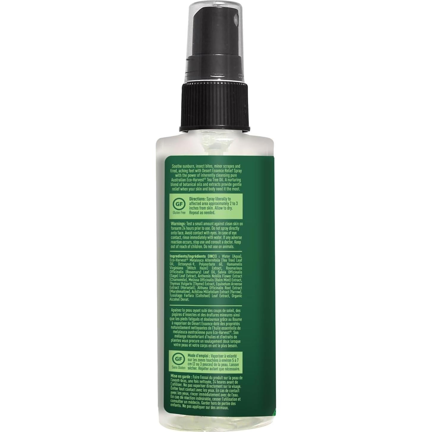Spray de Alivio Desert Essence 118 ml - Aceite de Árbol de Té