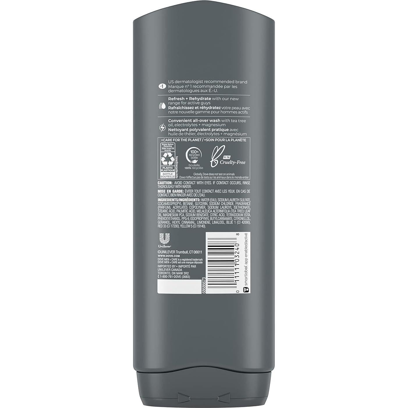 Dove Men+Care Gel de Ducha 3 en 1 Revitalizante 510 ml