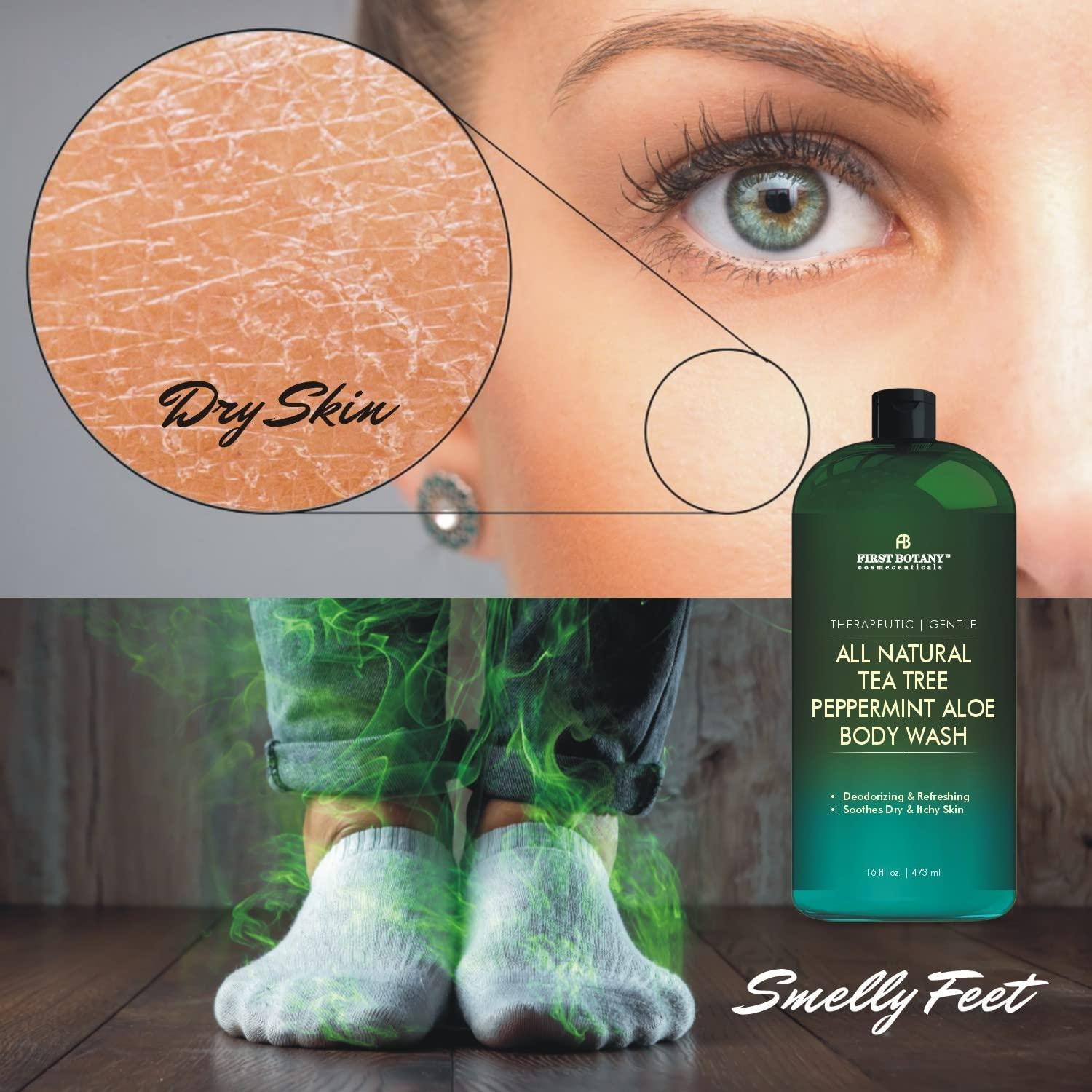 Jabón Corporal Natural First Botany 473 ml Menta de Árbol de Té