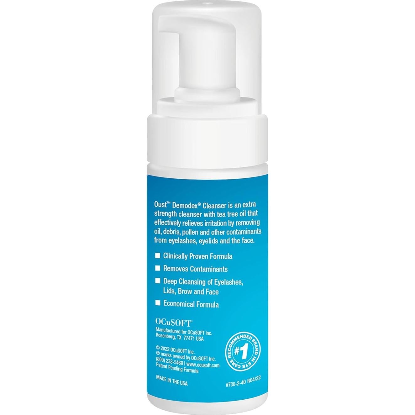 Limpiador Espumoso OCuSOFT Demodex 49.6 ml - Fuerza Extra