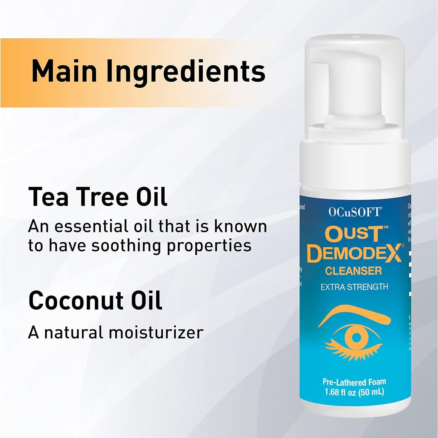 Limpiador Espumoso OCuSOFT Demodex 49.6 ml - Fuerza Extra