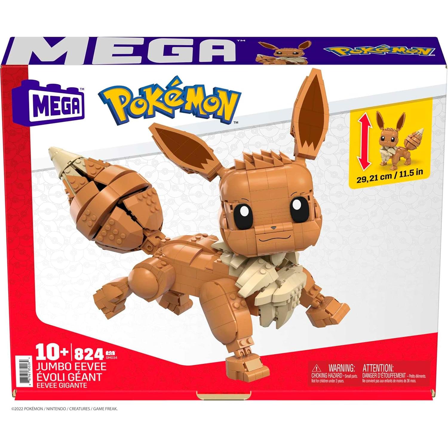 Set de Construcción Mega Construx Jumbo Eevee 824 Piezas