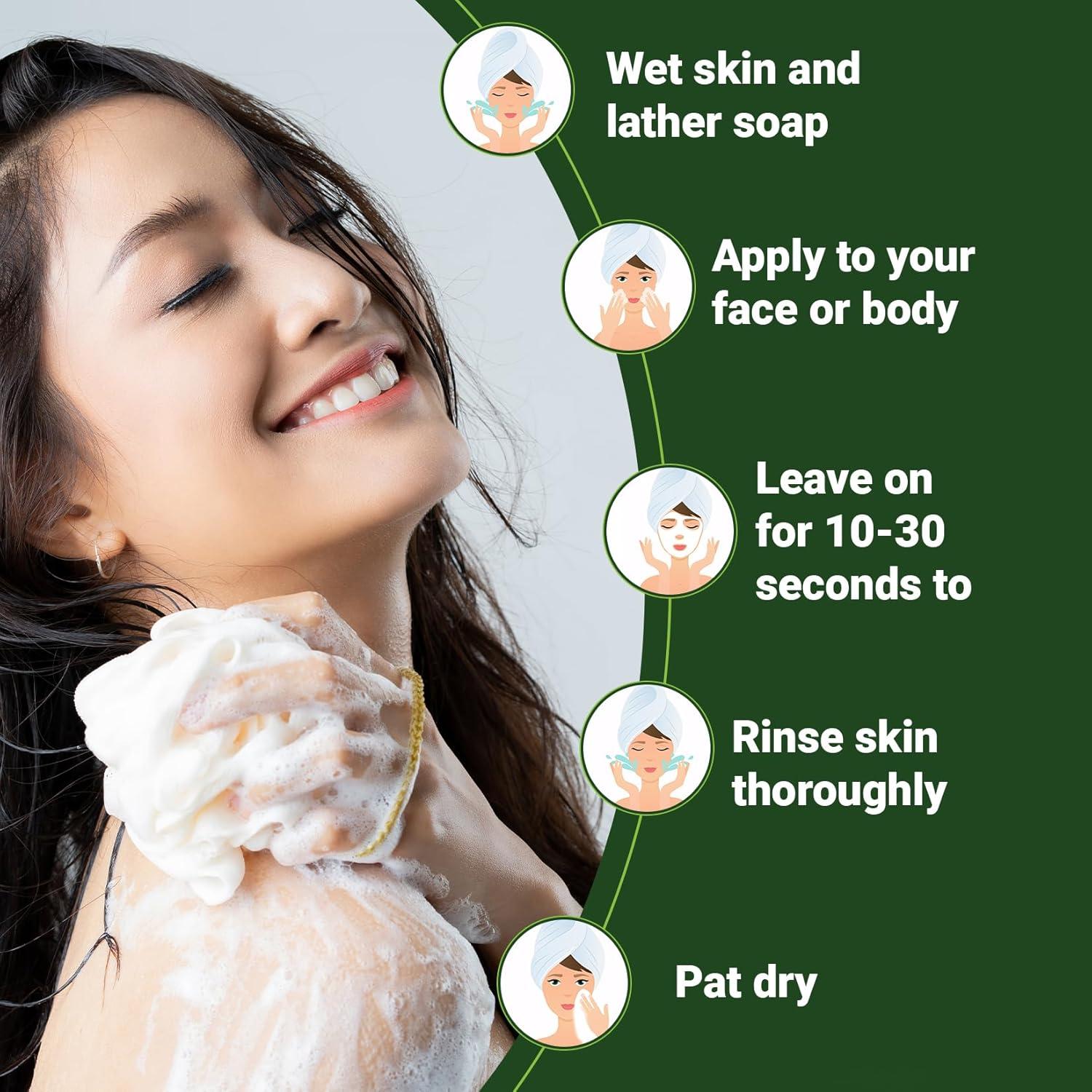 Jabón de Aceite de Árbol de Té Herblov 113g - Limpiador Facial y Corporal