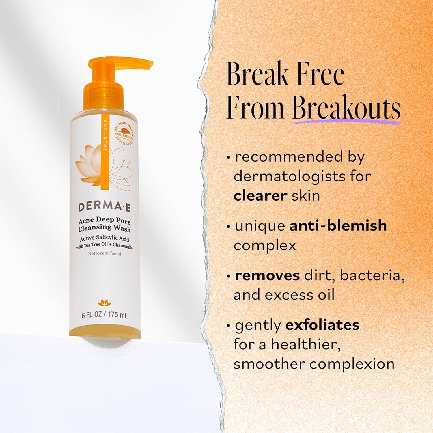 Limpiador Facial Derma E 177 ml - Control Acné con Ácido Salicílico