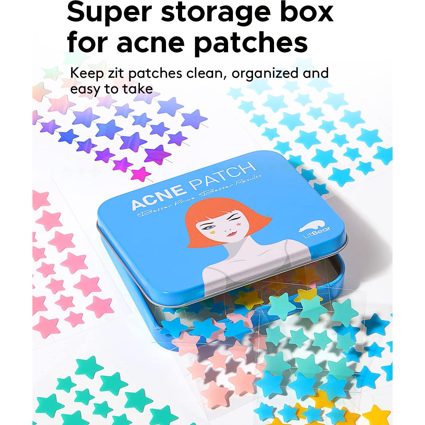 Parches para Acné LitBear 168 Puntos Estrella Hidrocoloide