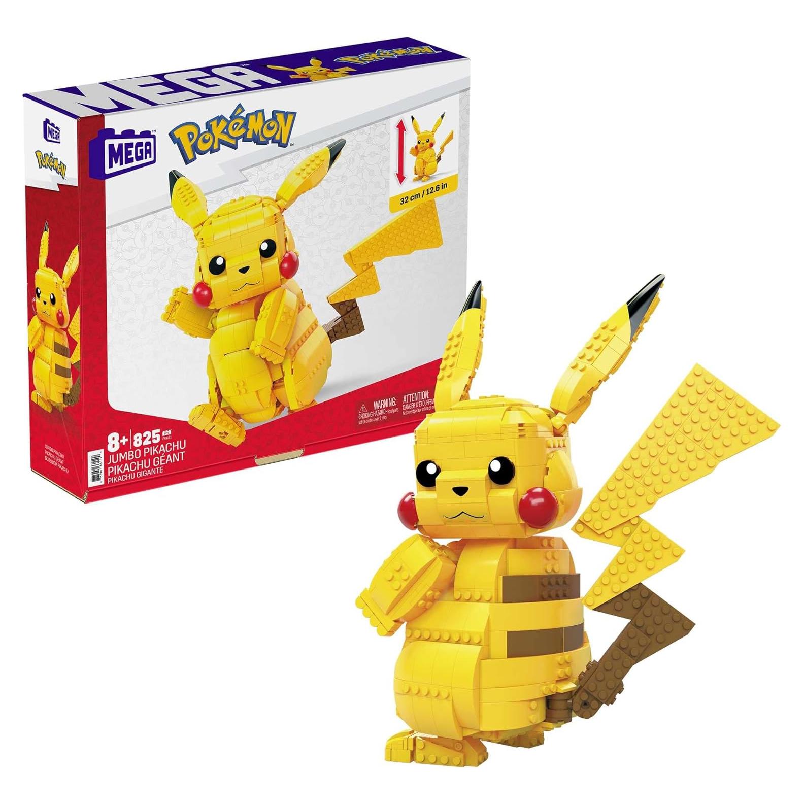 MEGA Juguetes de Construcción Pikachu Jumbo 30,48 cm 806 Piezas