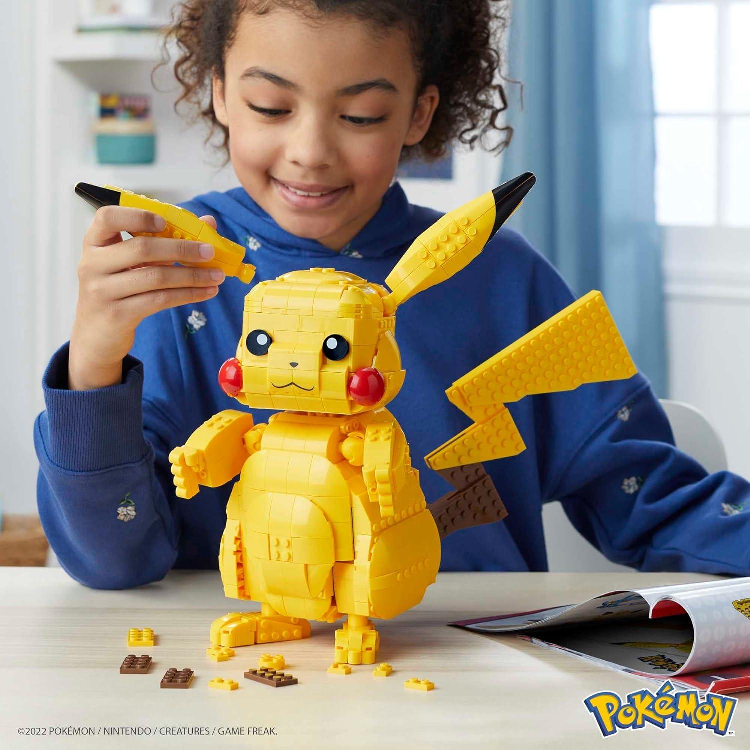 MEGA Juguetes de Construcción Pikachu Jumbo 30,48 cm 806 Piezas