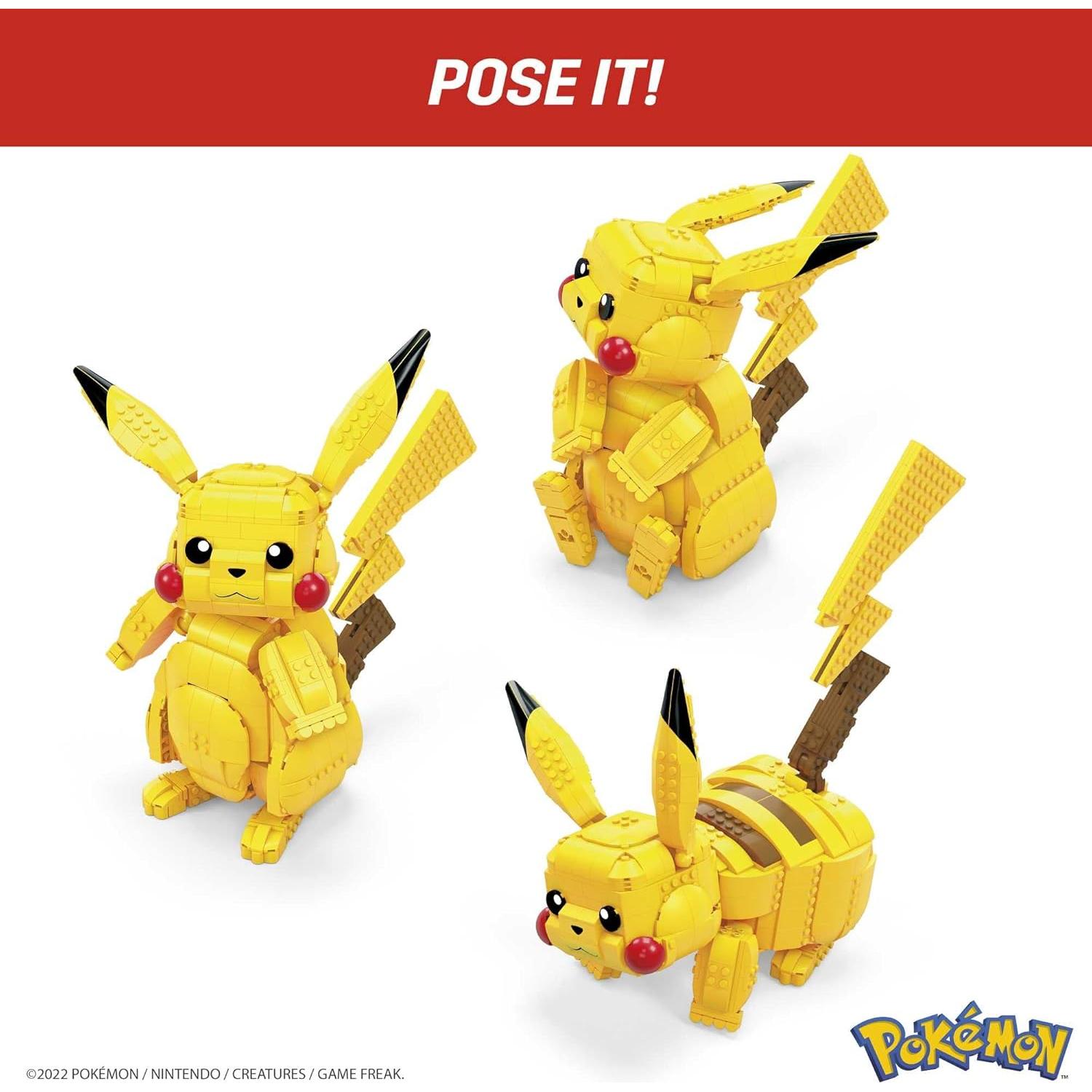 MEGA Juguetes de Construcción Pikachu Jumbo 30,48 cm 806 Piezas