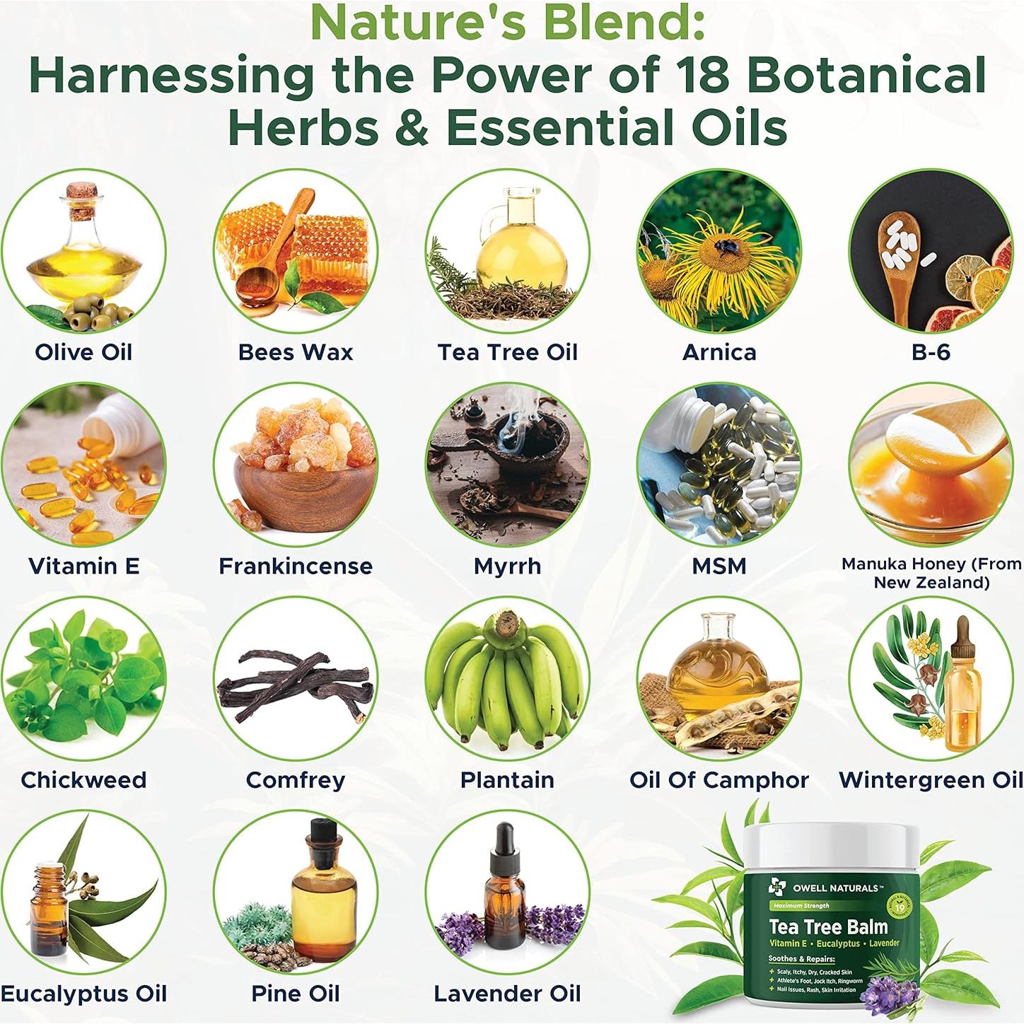 Bálsamo de Árbol de Té Owell Naturals 59 ml - Piel Seca y Agrietada