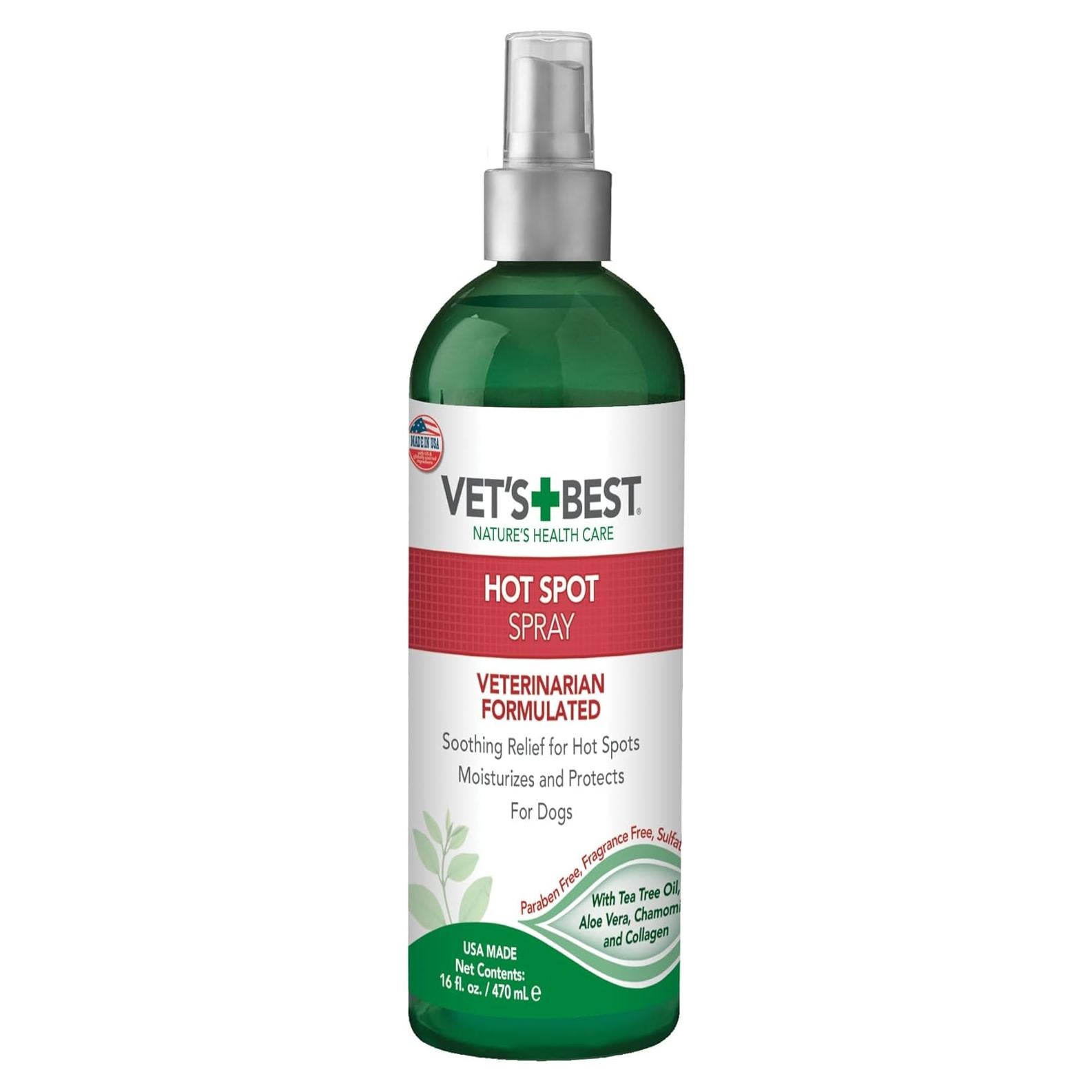 Spray Alivio Puntos Calientes Vet's Best 473 ml - Sin Alcohol