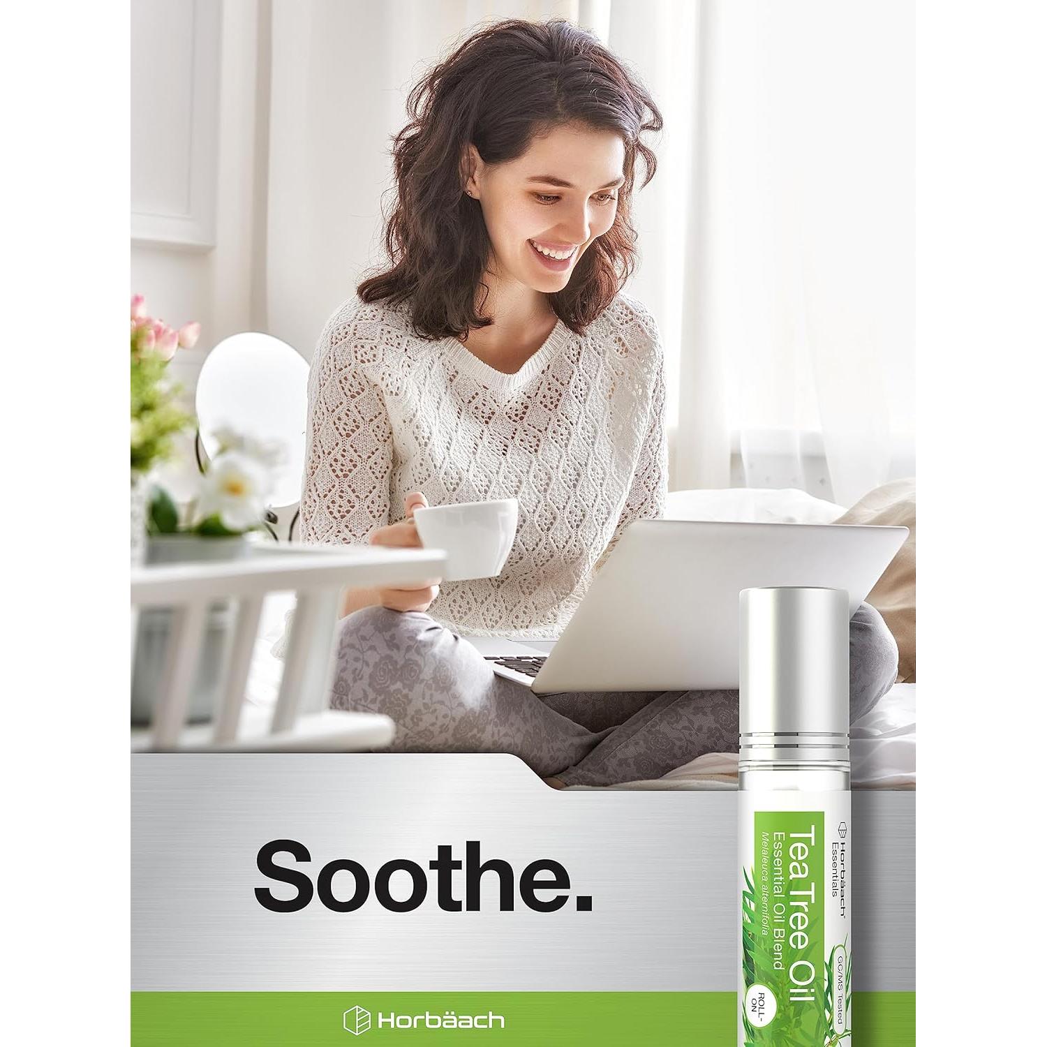 Aceite Esencial Roll-On Árbol de Té Horbäach 9.8 ml x2