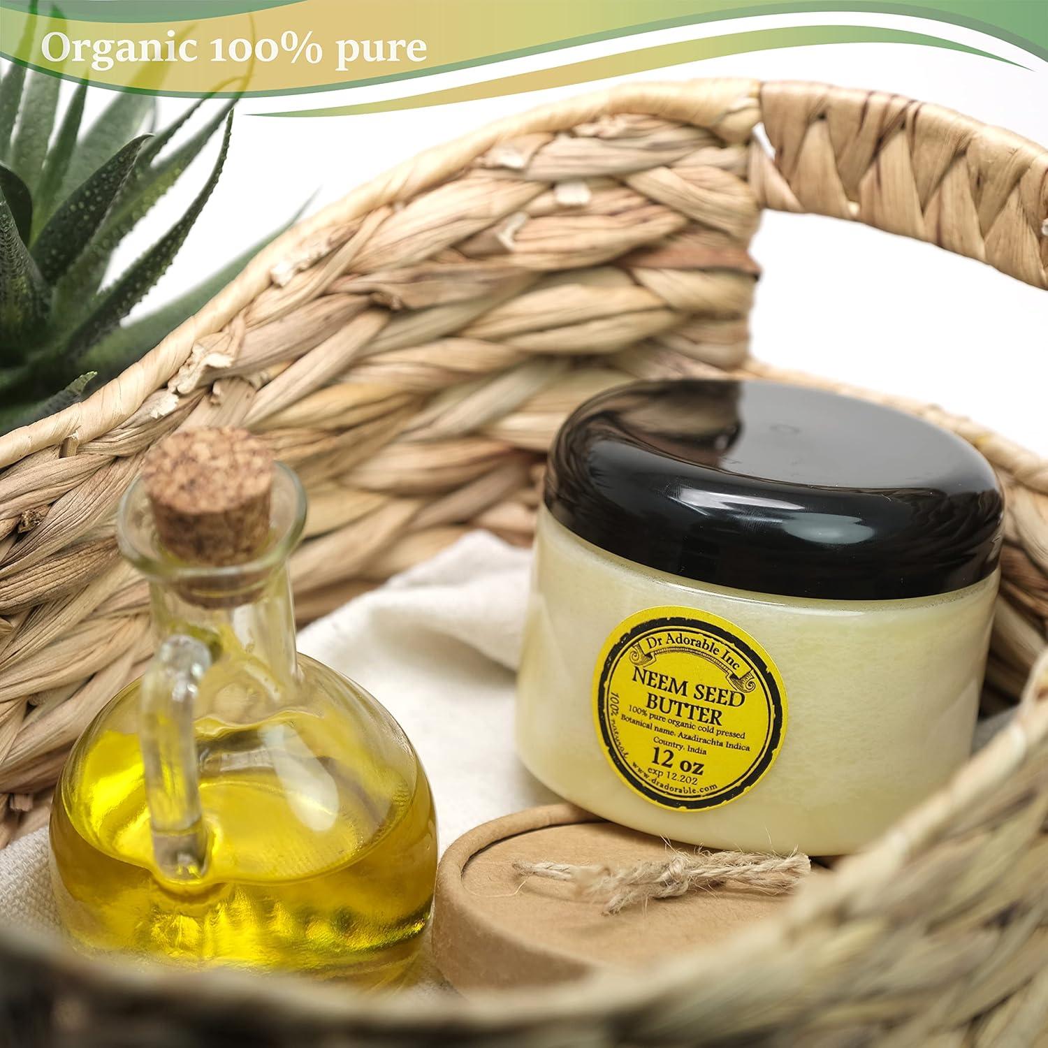 Manteca de Neem Orgánica Dr Adorable 340 g Prensada en Frío