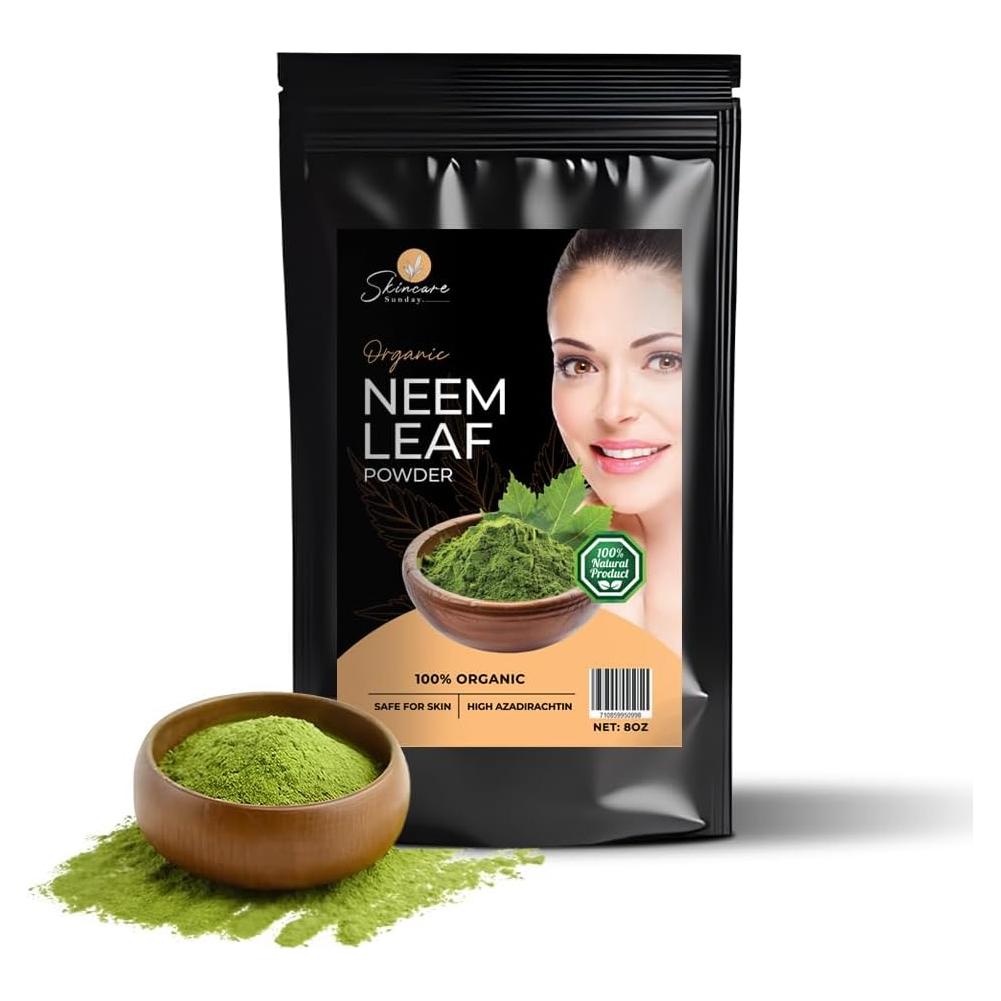 Polvo de Neem Orgánico Skin Care Sunday 226.8g - Cuidado Piel y Cabello