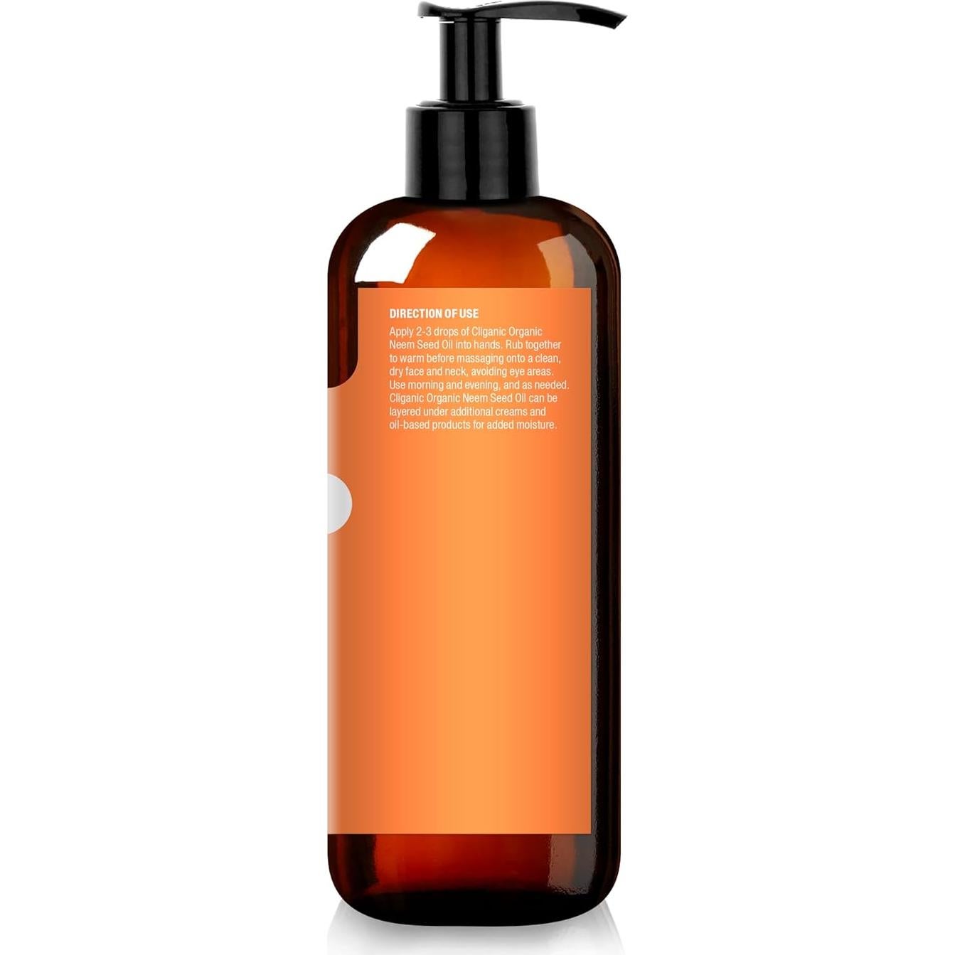 Aceite de Neem Orgánico Cliganic 473ml Puro para Piel y Plantas