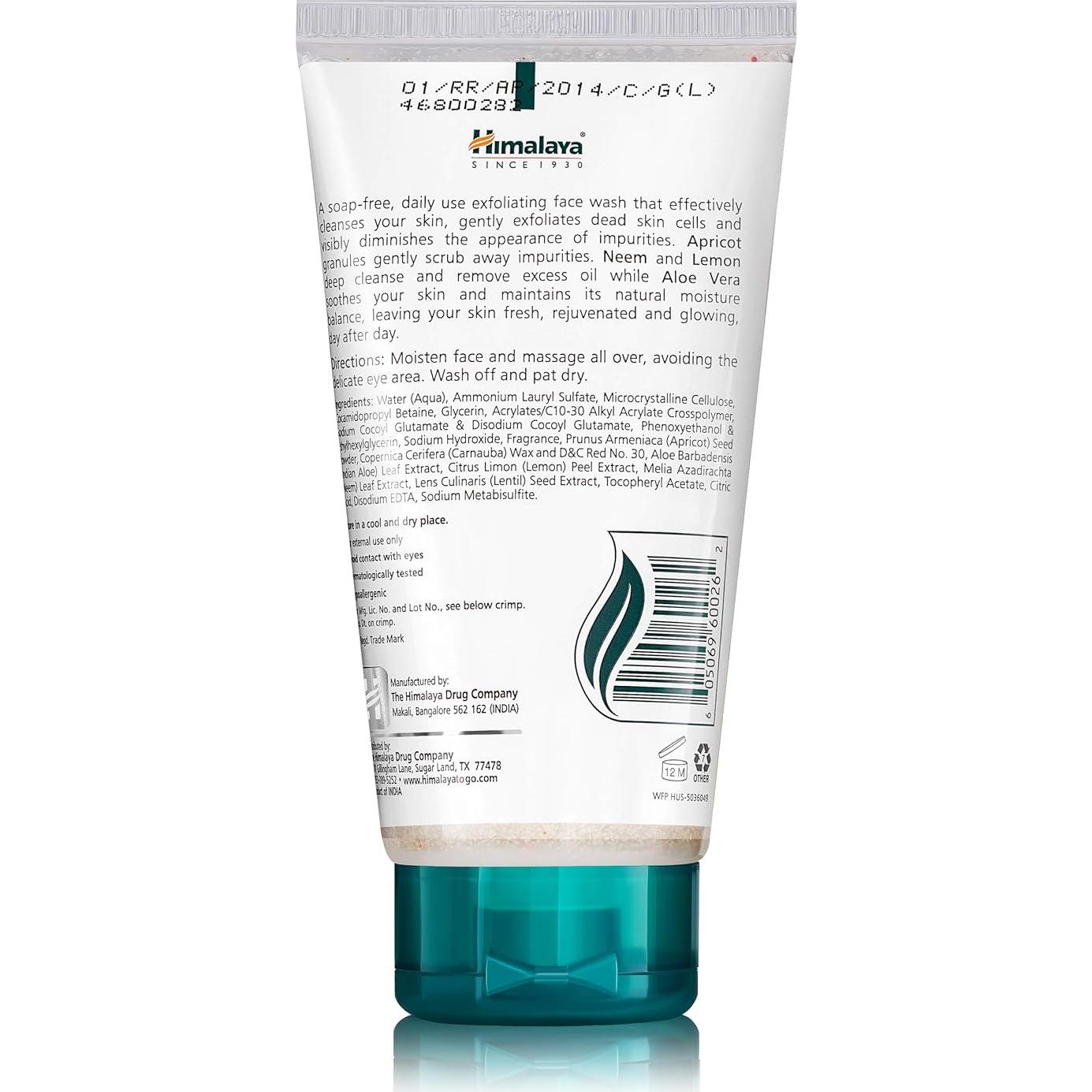 Limpiador Facial Exfoliante Suave Himalaya 150 ml - Piel Radiante