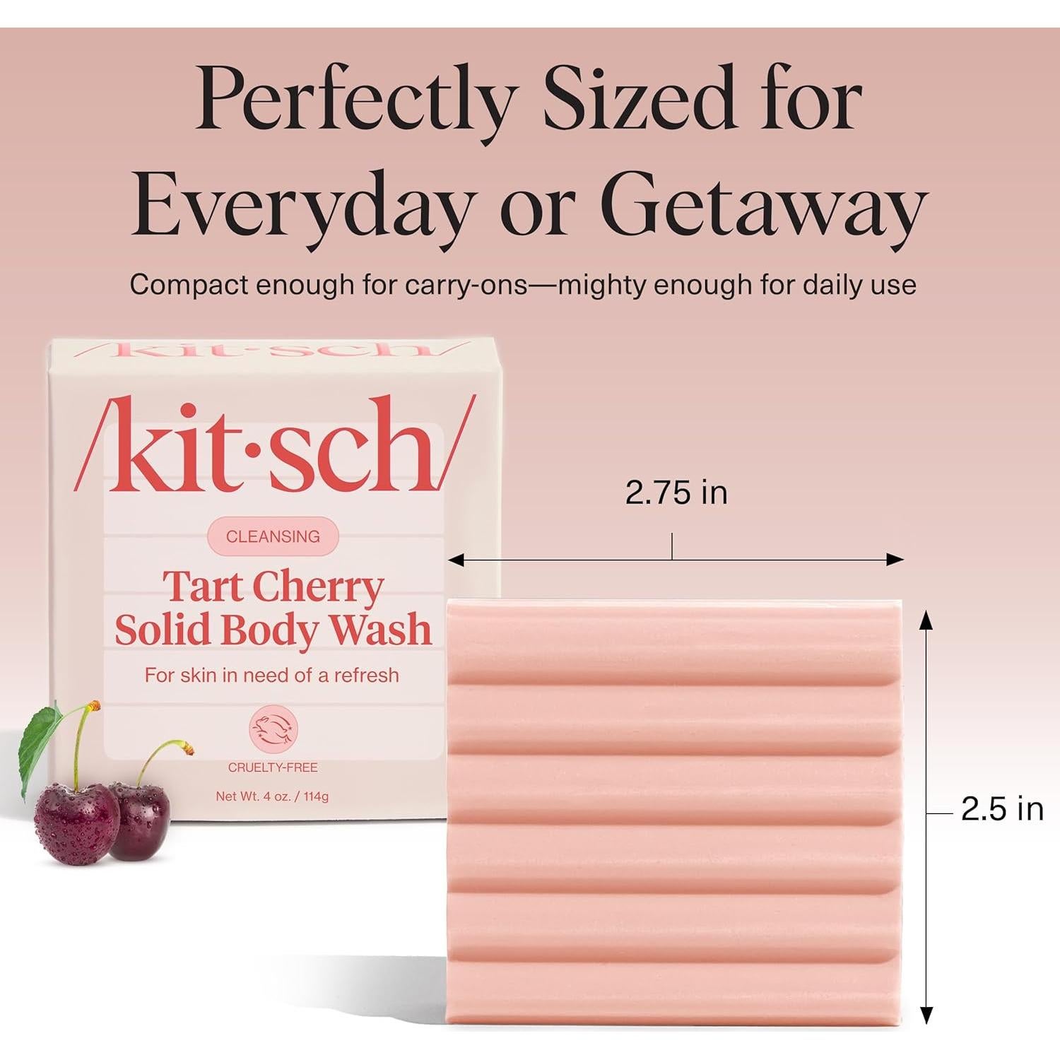 Jabón en barra Kitsch de cereza ácida 113g - Ecológico