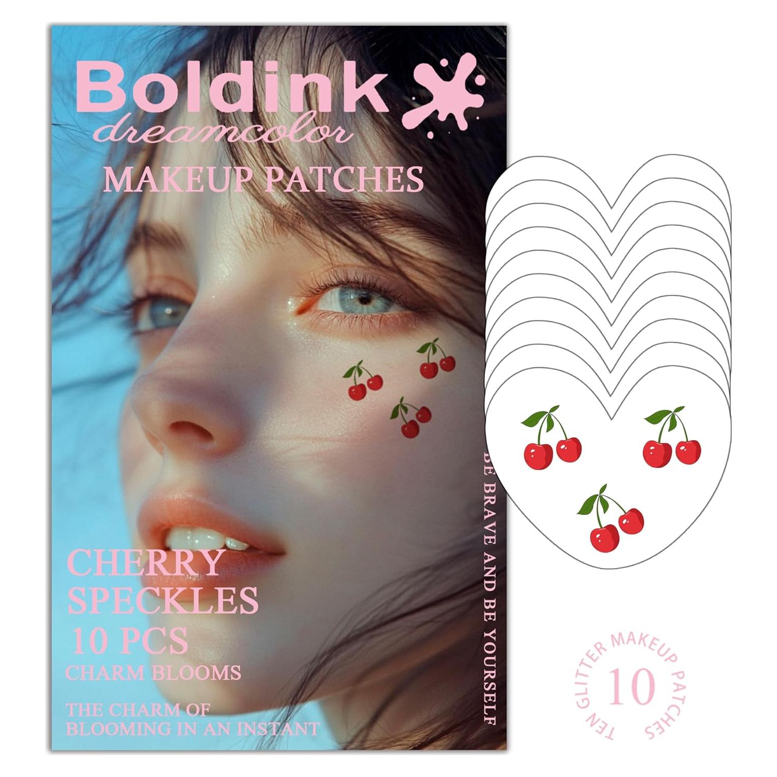 10 Parches Faciales Temporales de Cereza Boldink - Impermeables