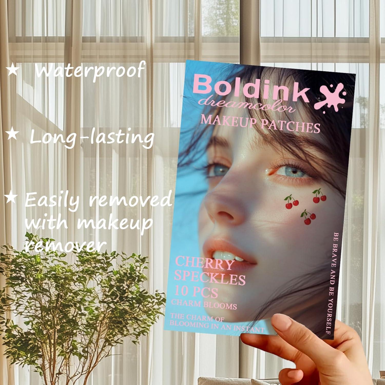 10 Parches Faciales Temporales de Cereza Boldink - Impermeables