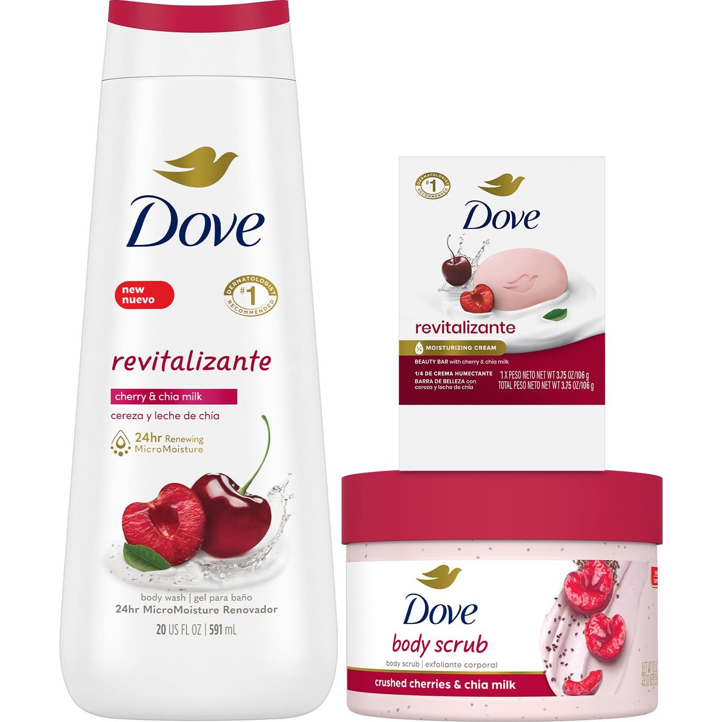 Conjunto de Regalo Dove Cereza y Leche de Chía - 3 Piezas
