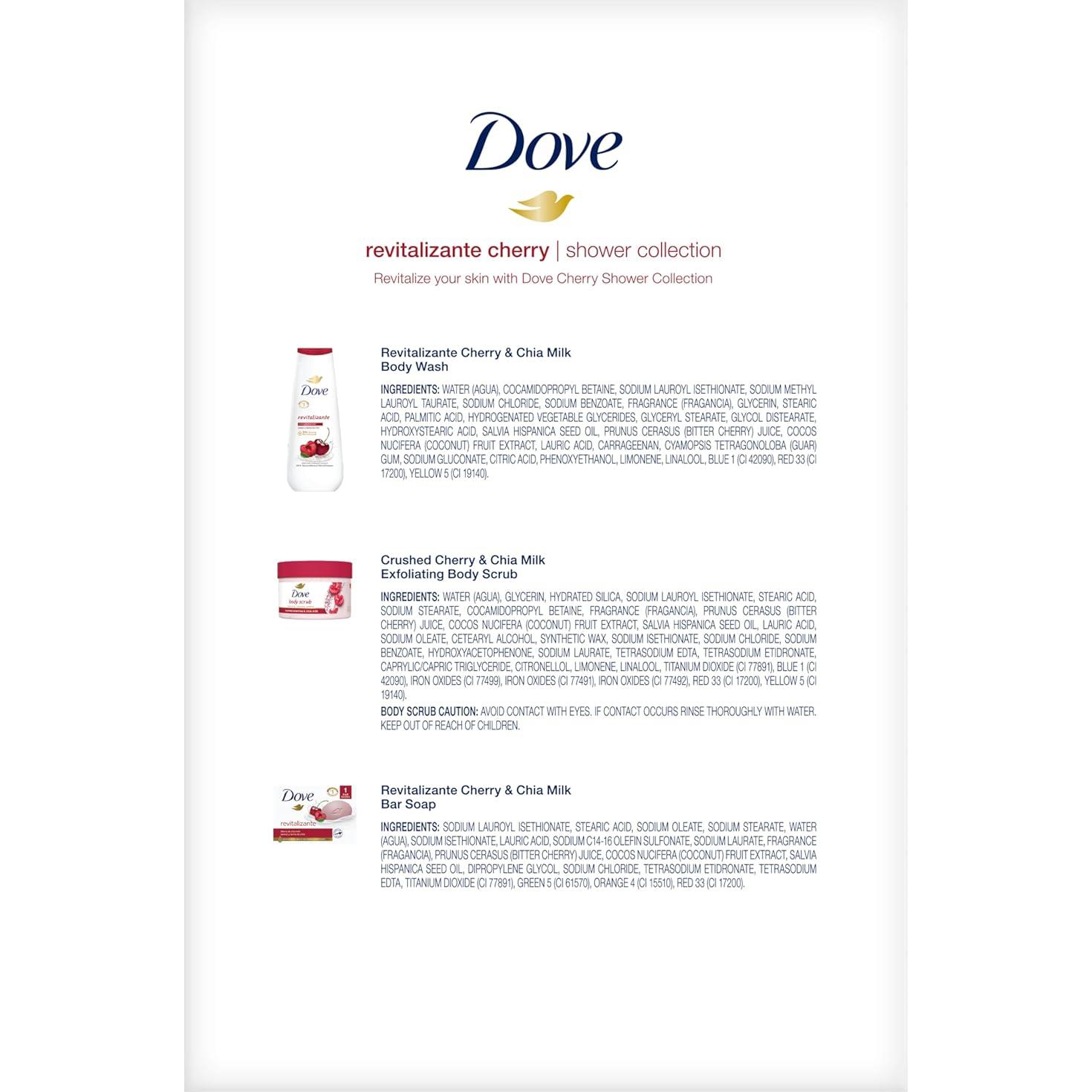 Conjunto de Regalo Dove Cereza y Leche de Chía - 3 Piezas
