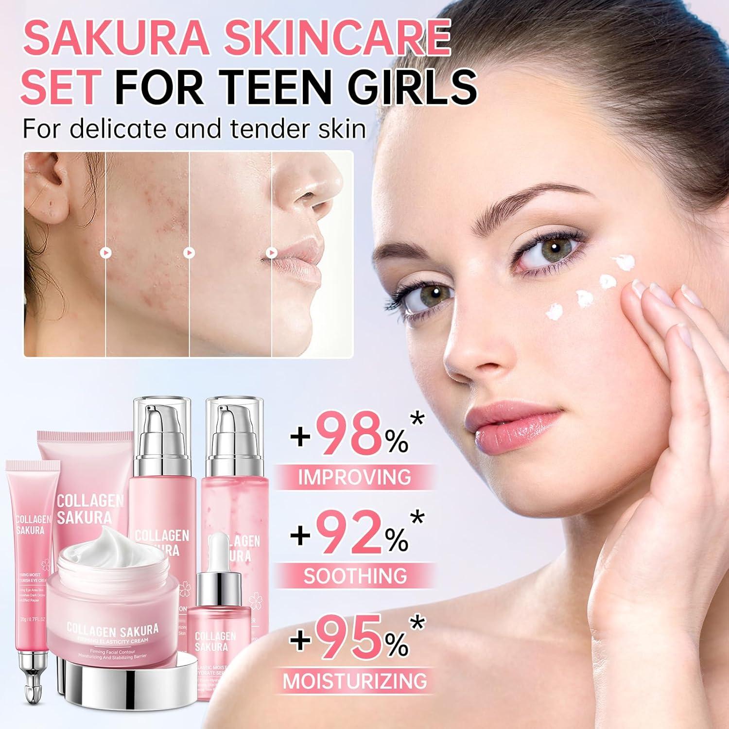 Set de Cuidado de la Piel Sakura Mopayzer 6 Piezas Hidratante