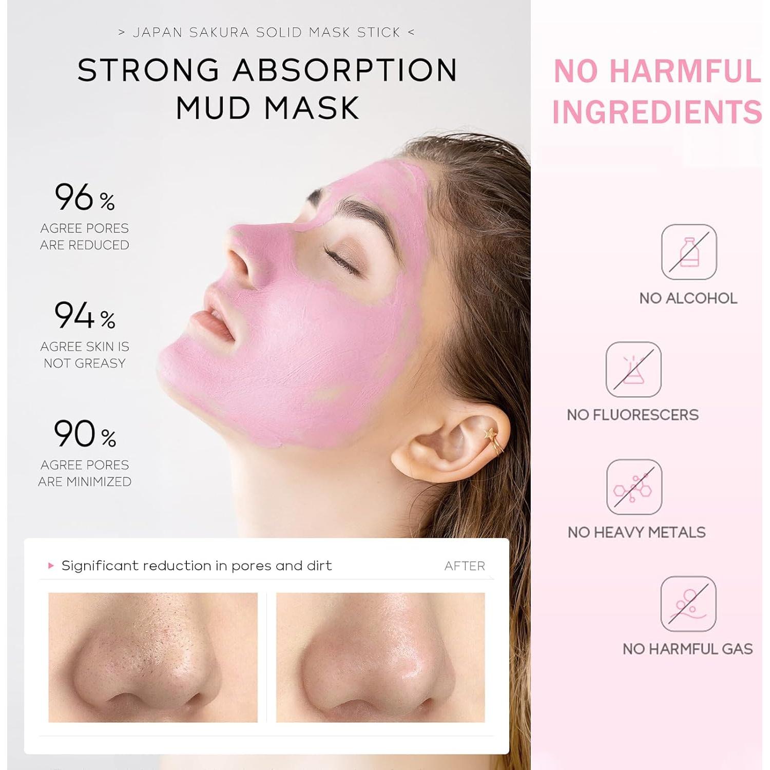 Mascarilla de Arcilla Sakura 100g - Hidratante y Reafirmante