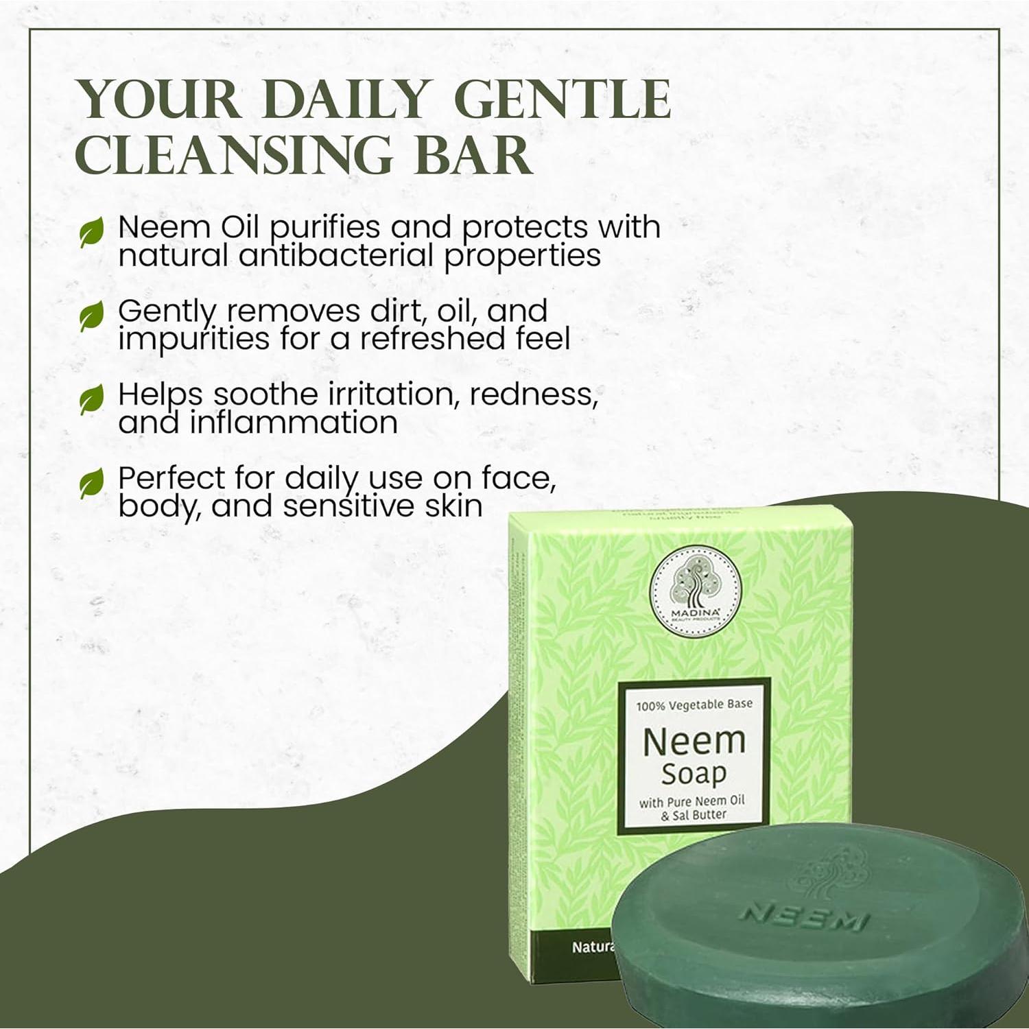 Jabón Madina Neem Advance - Antibacteriano 6x99g - Halal