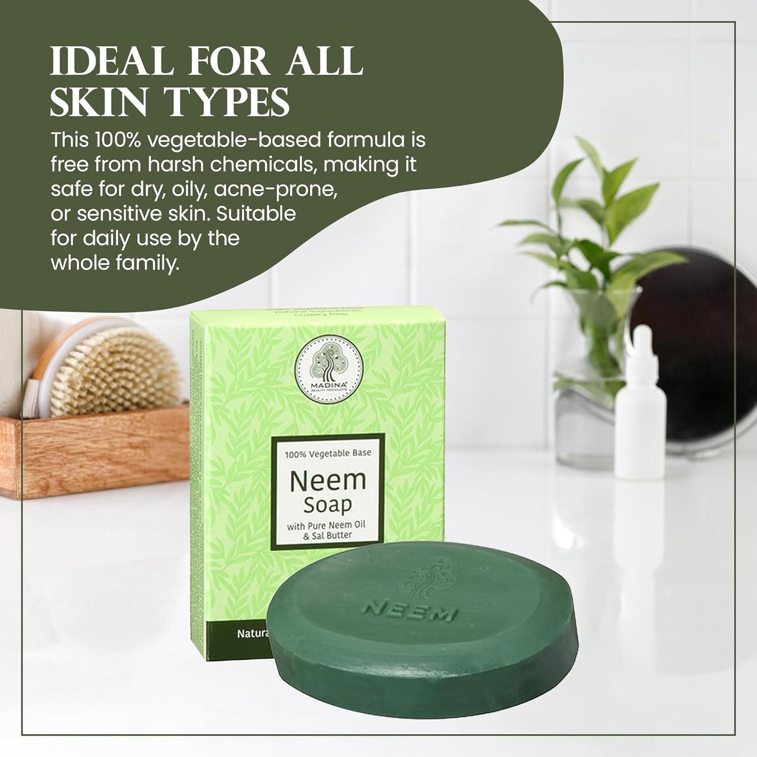 Jabón Madina Neem Advance - Antibacteriano 6x99g - Halal