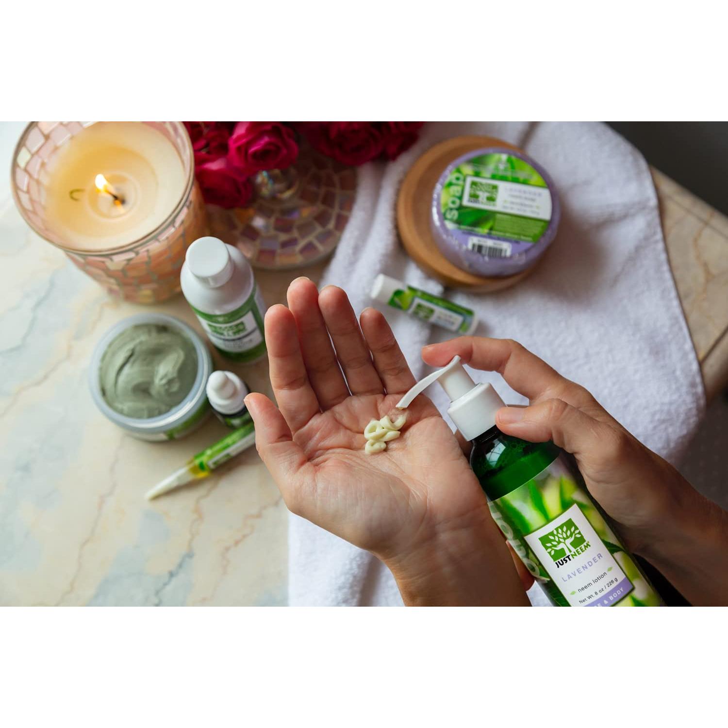 Loción Hidratante Sin Fragancia JustNeem 226.8g Piel Seca