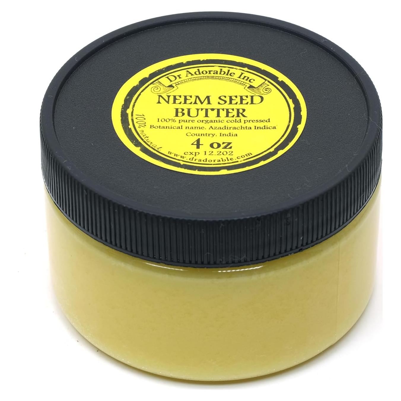 Manteca de Neem Orgánica Dr Adorable 141.7 g Prensada en Frío
